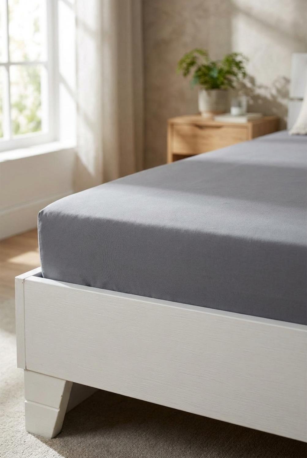 Diamante Lenzuolo Inferiore Con Angoli Grigio