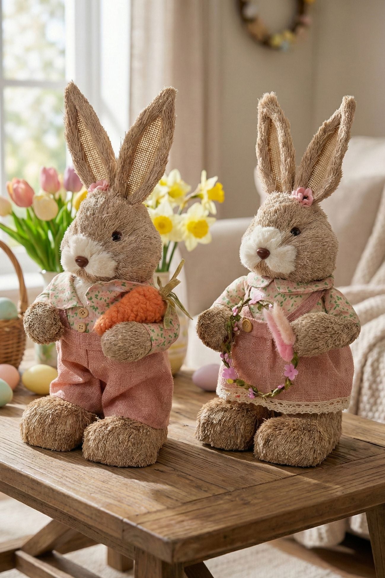 Pepen Coniglio Paglia con Ghirlanda