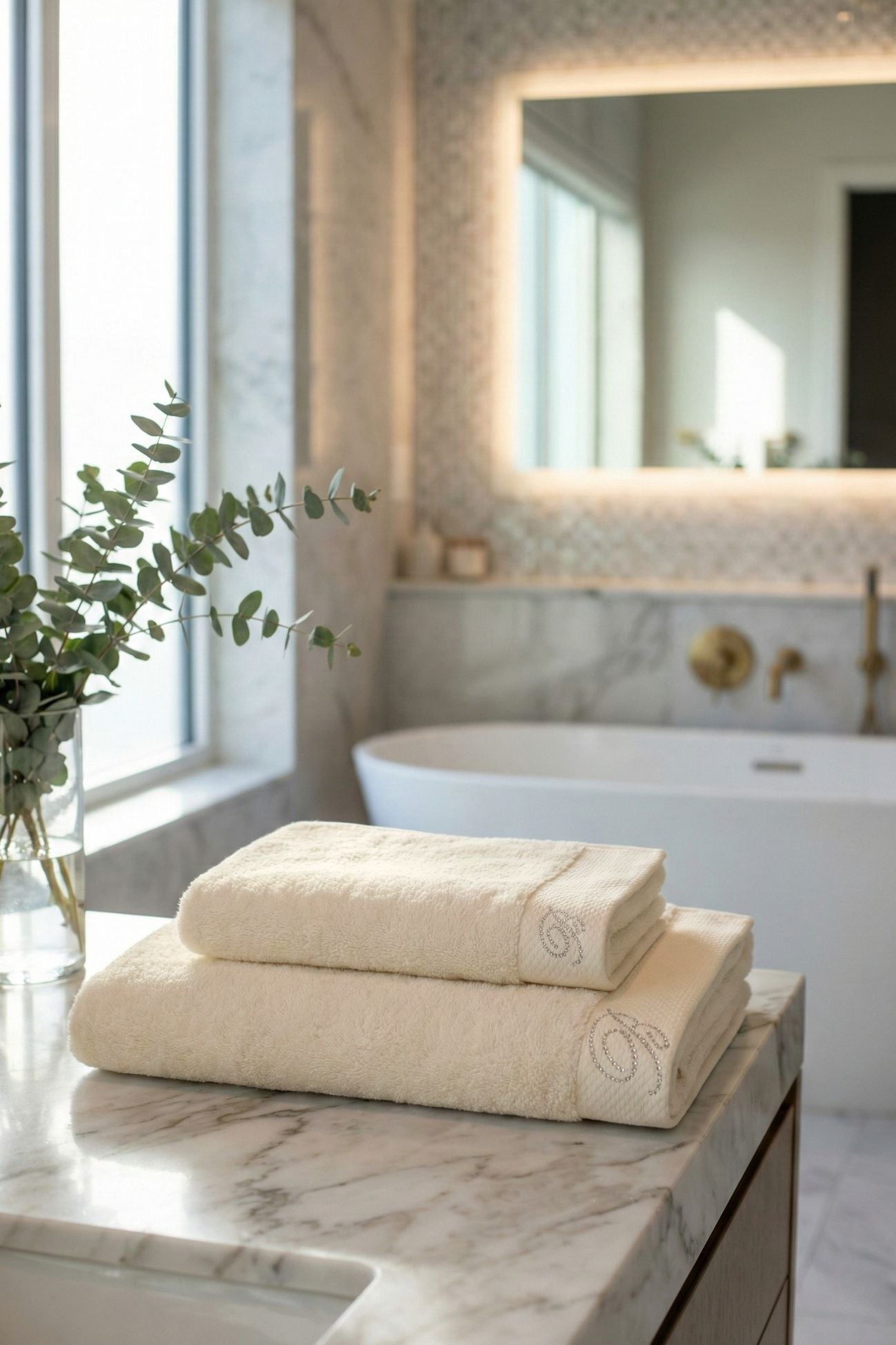 Benessere Coppia Asciugamani Beige