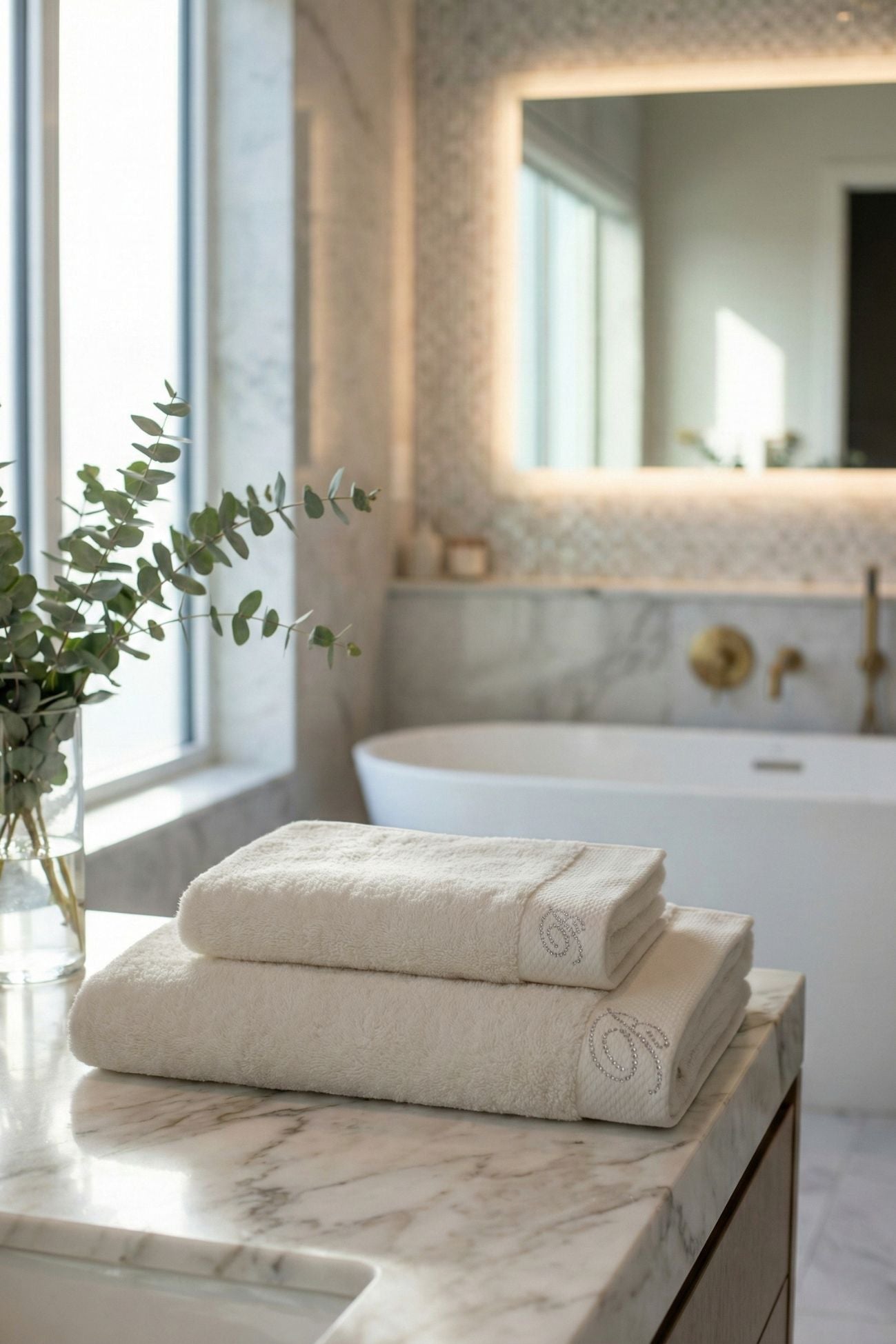 Benessere Coppia Asciugamani Sabbia