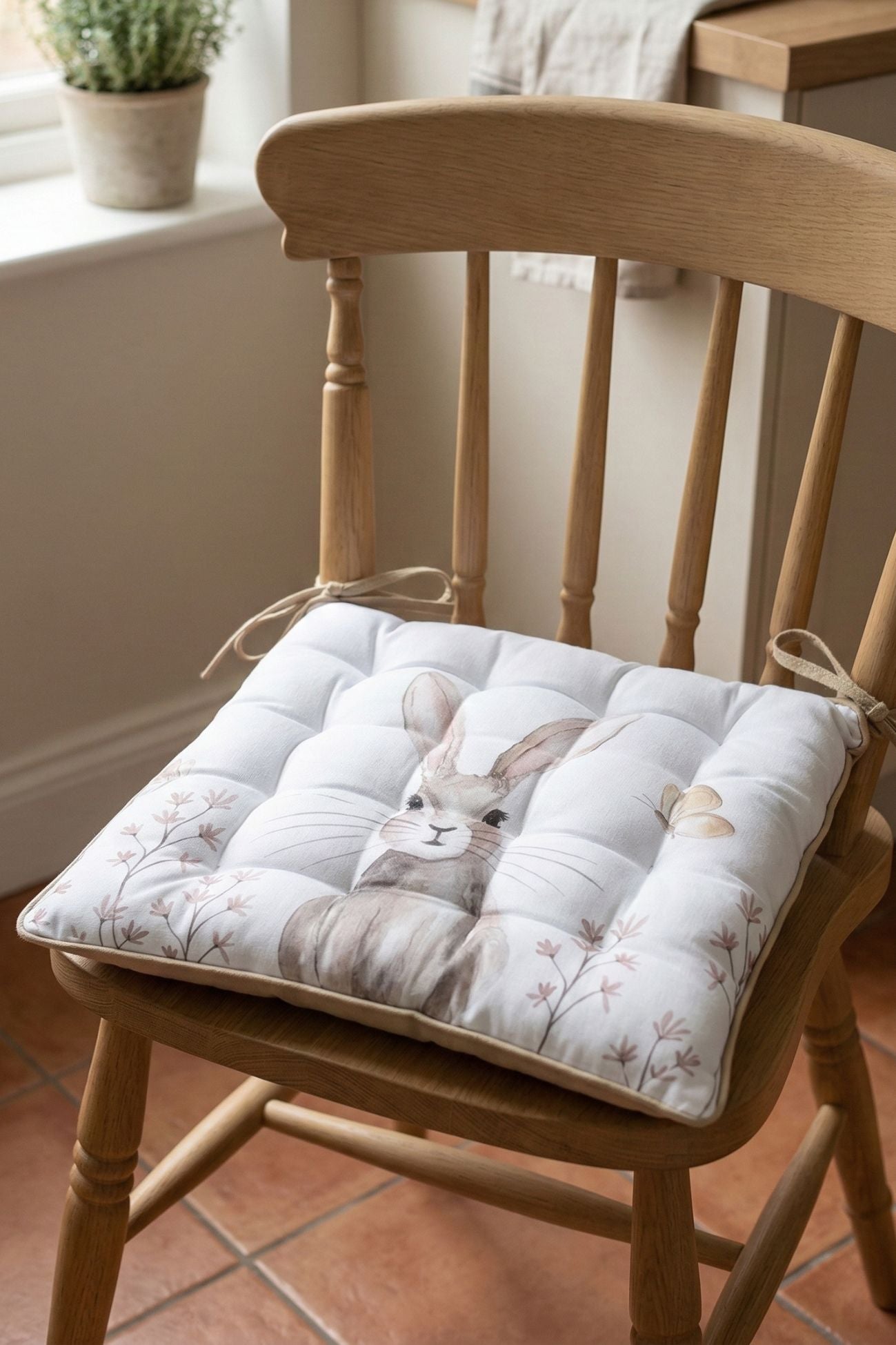 Rustic Easter Bunny Cuscino Sedia Polifilled