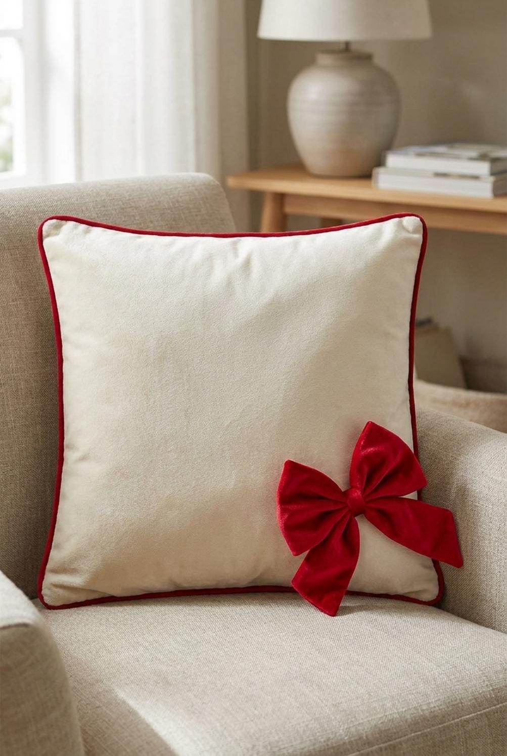 Bow Cuscino Panna