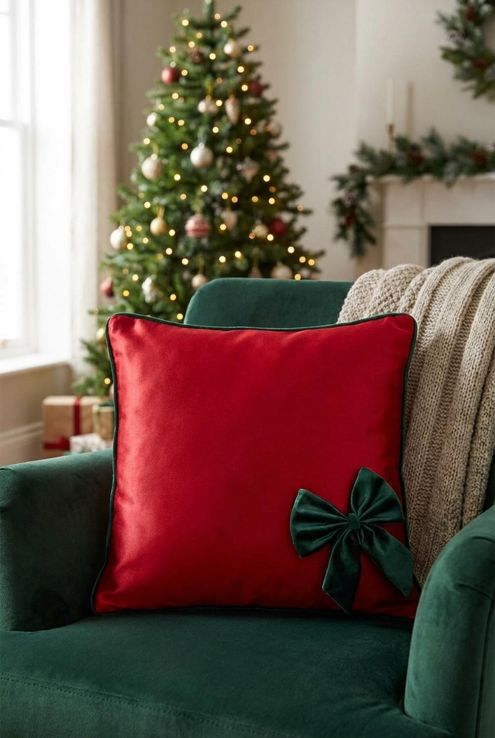 Bow Cuscino Rosso