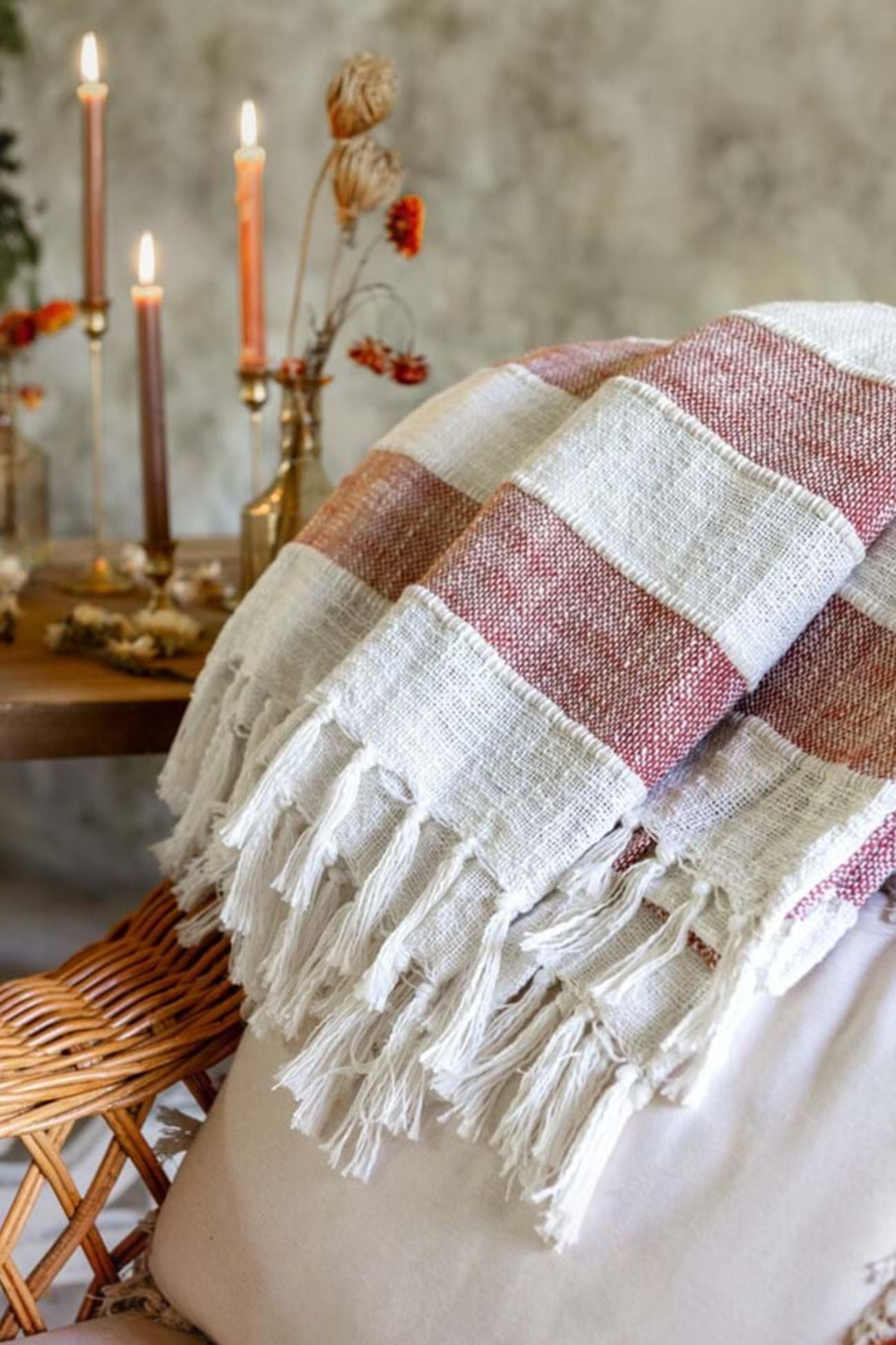 Righe Toscane Copritutto Ruggine