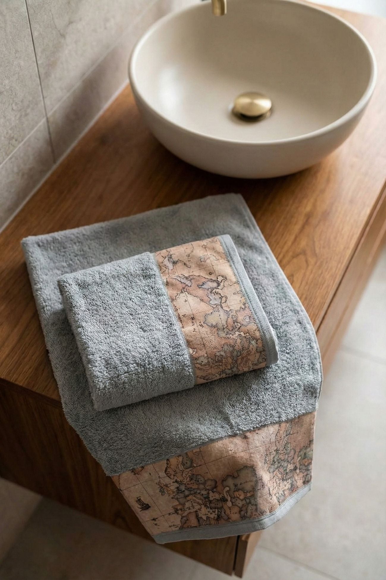 Geo Classic Set Asciugamani Grigio