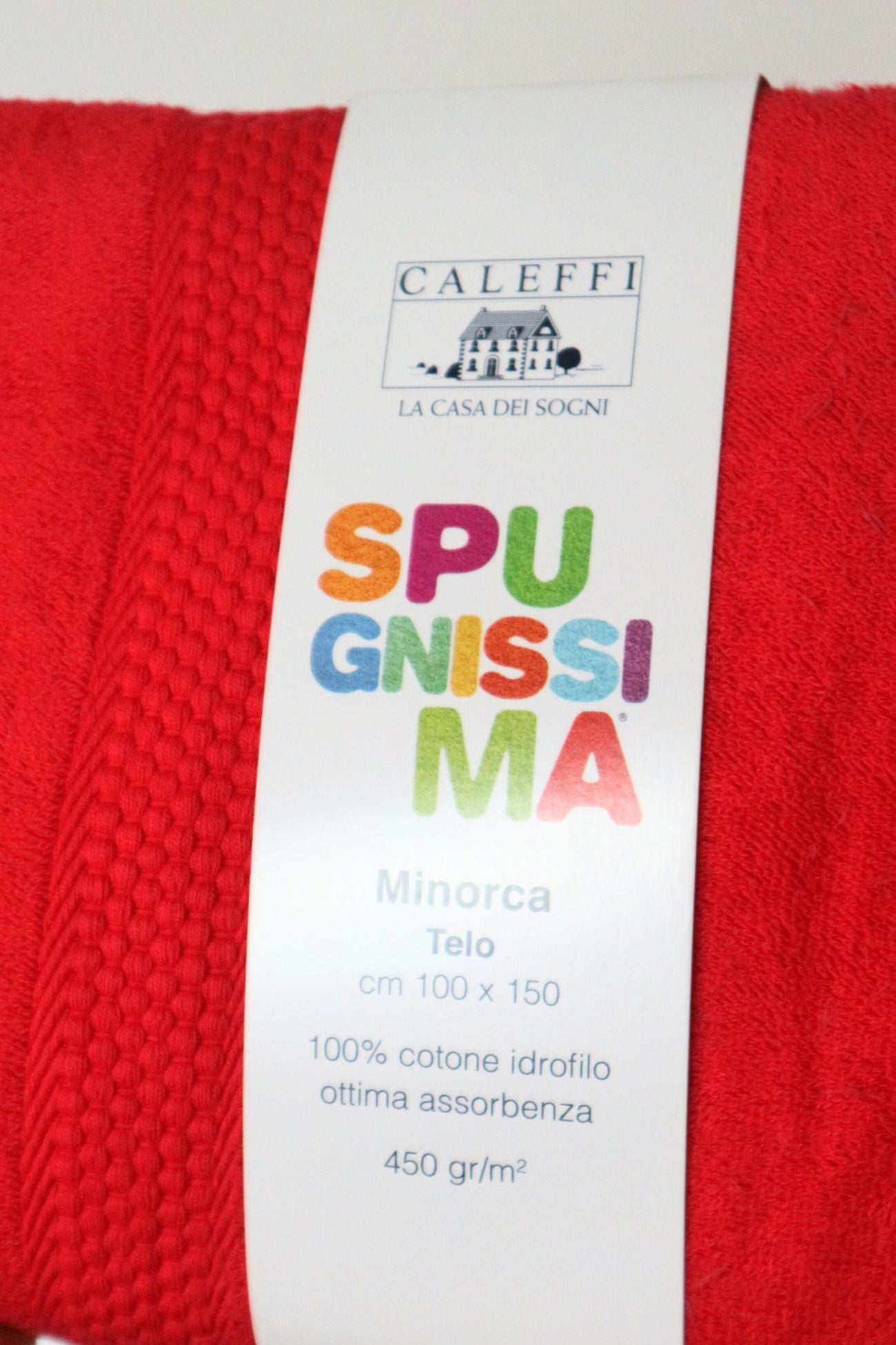 Minorca Telo Bagno Rosso