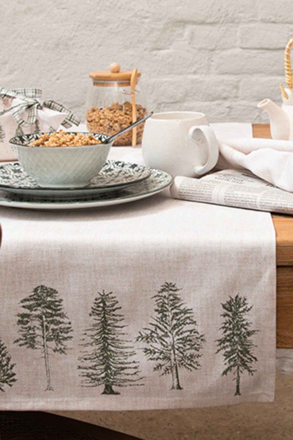 Natural Pine Trees Runner