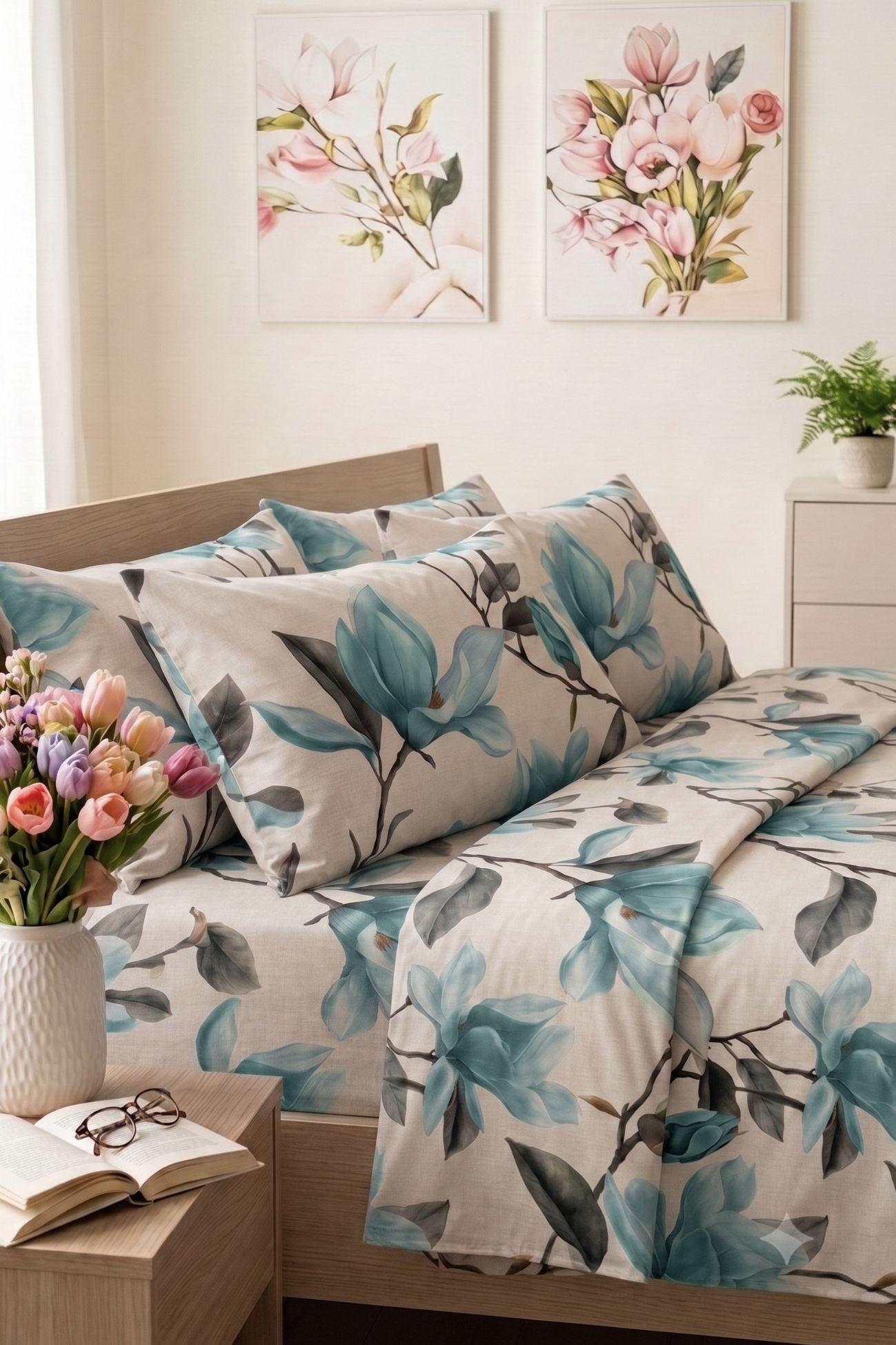 Bocciolo Completo Letto Verde