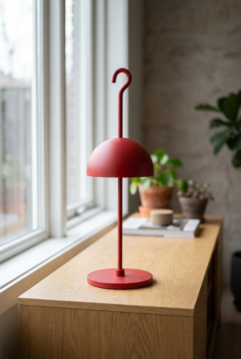 Iota Lampada Da Tavolo Rosso