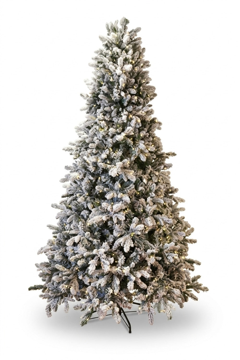 Pino Merano Innevato Albero di Natale con Luci