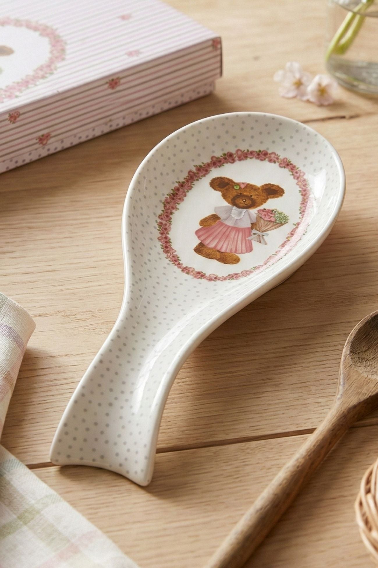 Sweet Bear Poggiamestolo Rosa