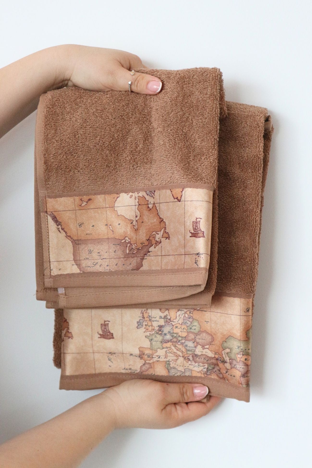 Geo Classic Set Asciugamani Tortora