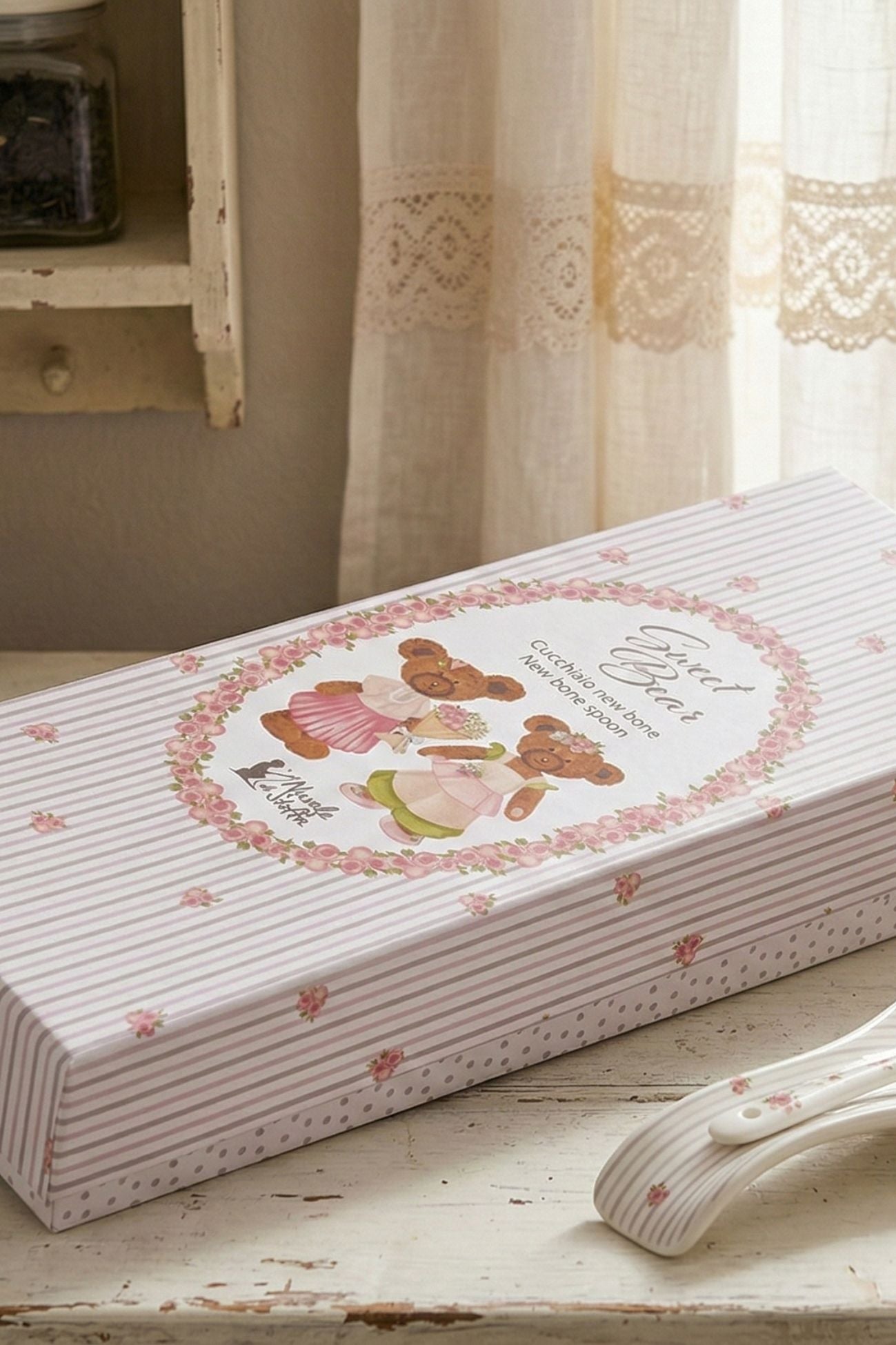 Sweet Bear Poggiamestolo Rosa