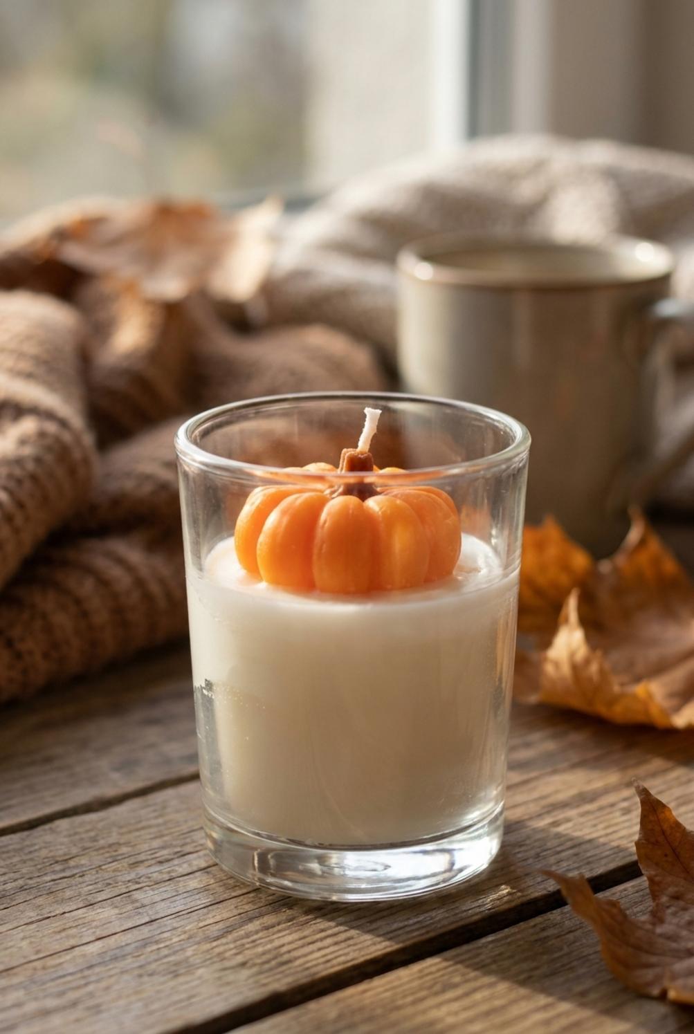 Tancredi Candela Profumata Bianco Zucca Arancione