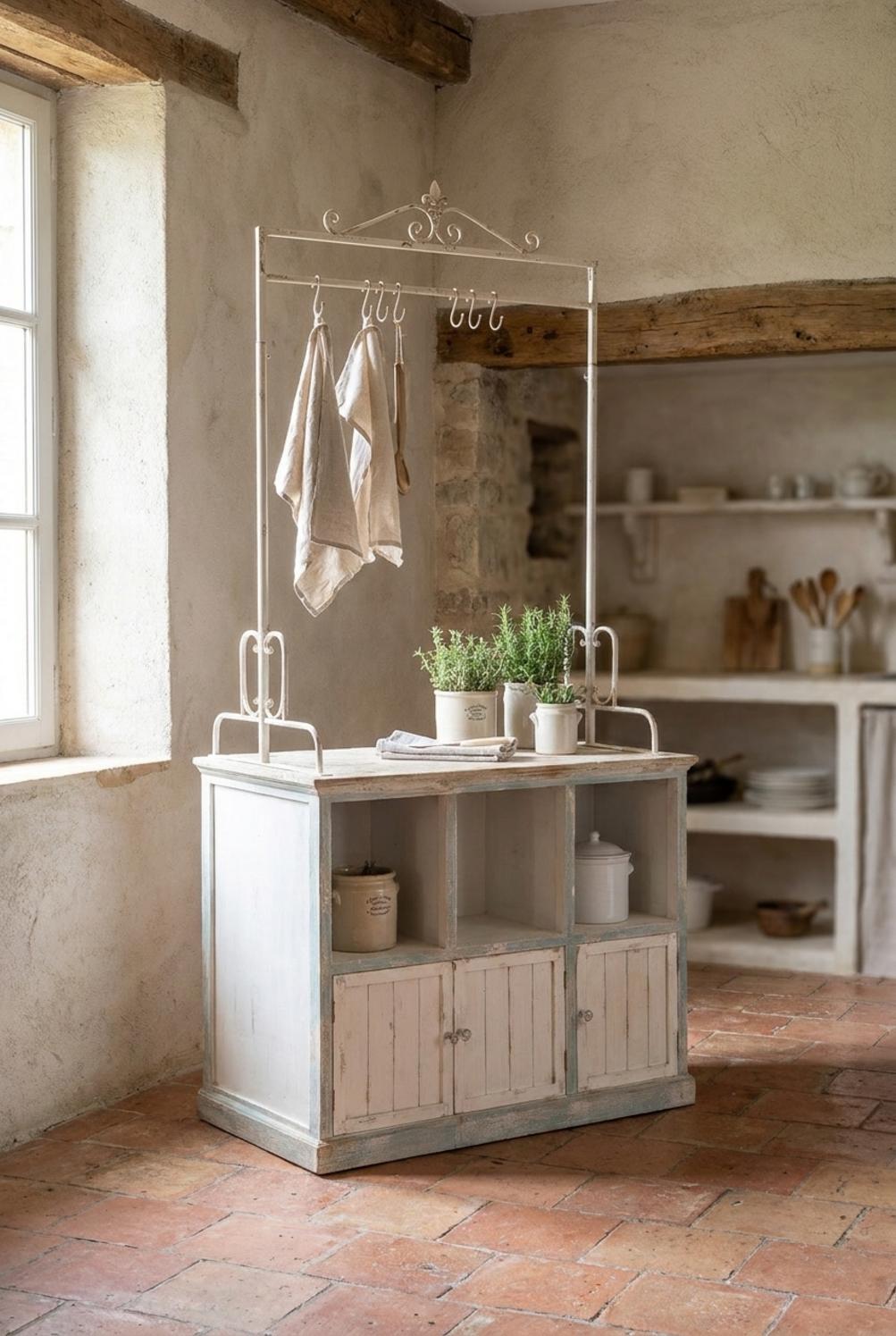 Penelope Mobile Buffet Con Struttura Superiore In Metallo