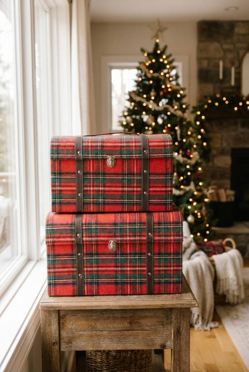 Christmas Is Coming Baule Tartan