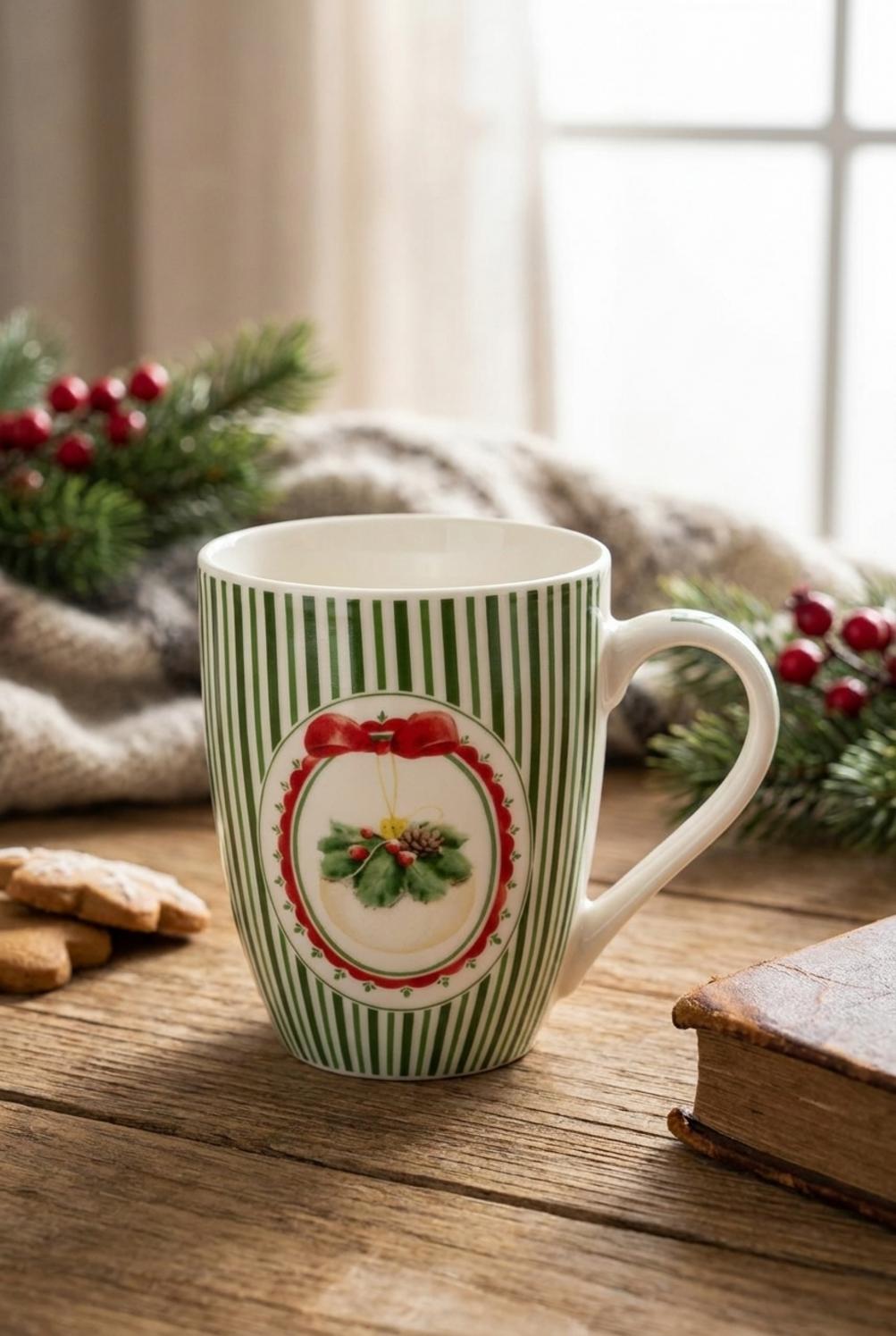 Magic Noel Tazza Verde Ghirlanda