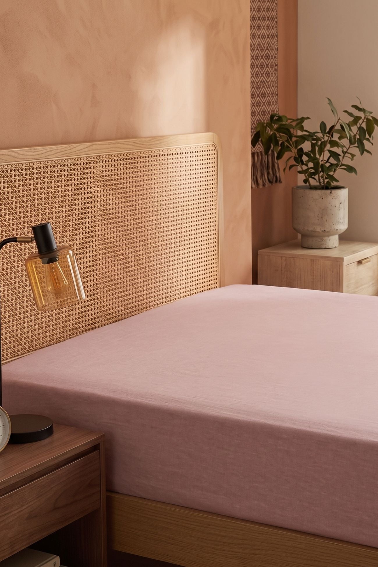 Natura Lenzuolo Inferiore Chambray Rosa