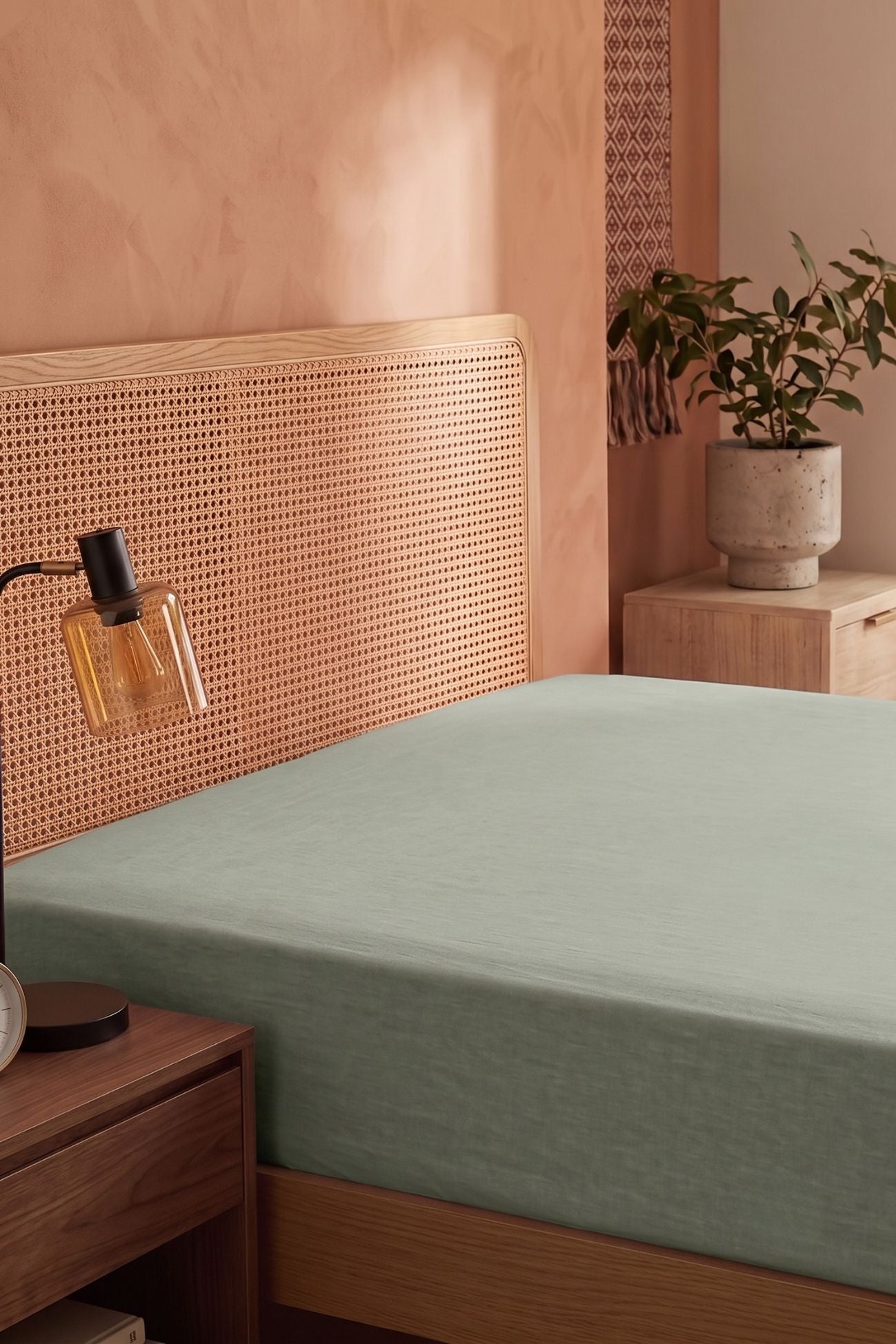 Natura Lenzuolo Inferiore Chambray Verde