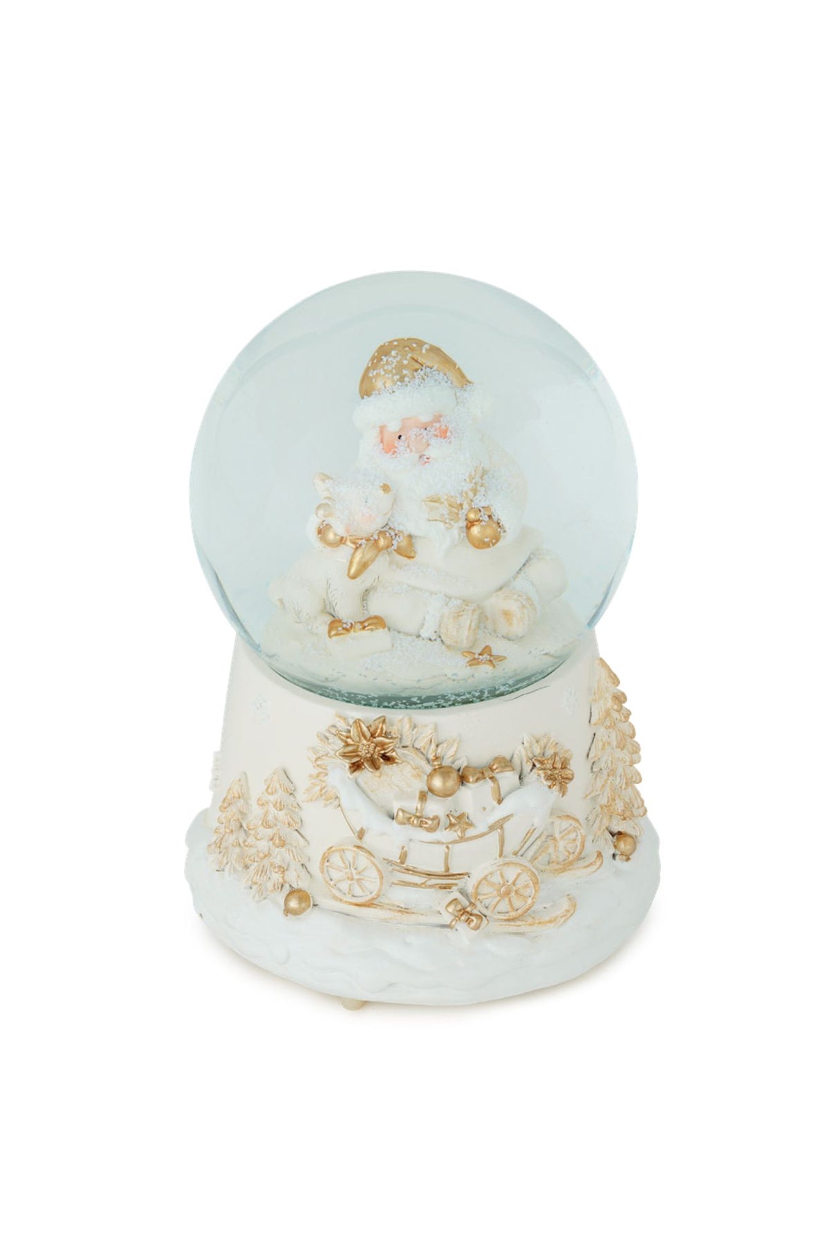 Prestige Carillon Palla Di Neve Babbo Natale Con Renna