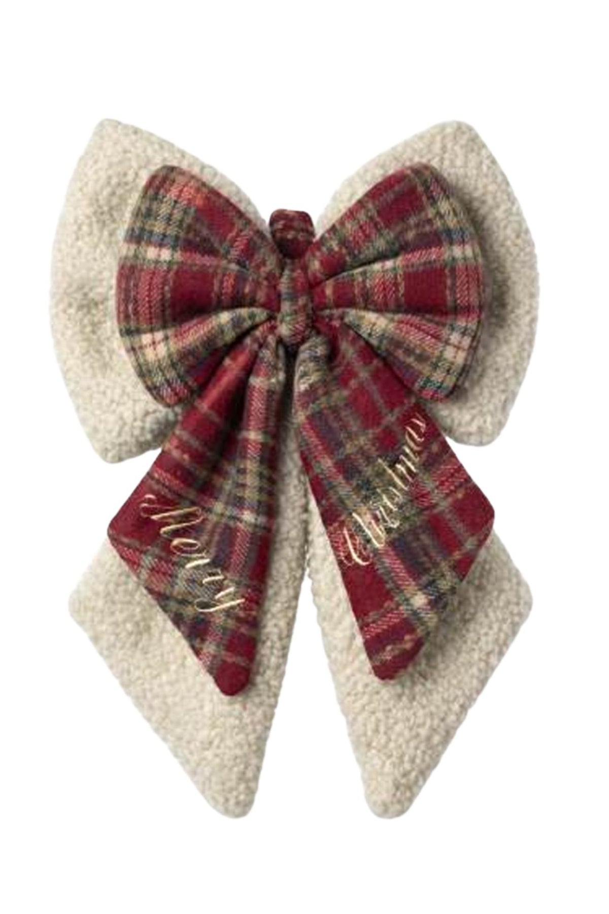 Cottage Teddy and Tartan Bow