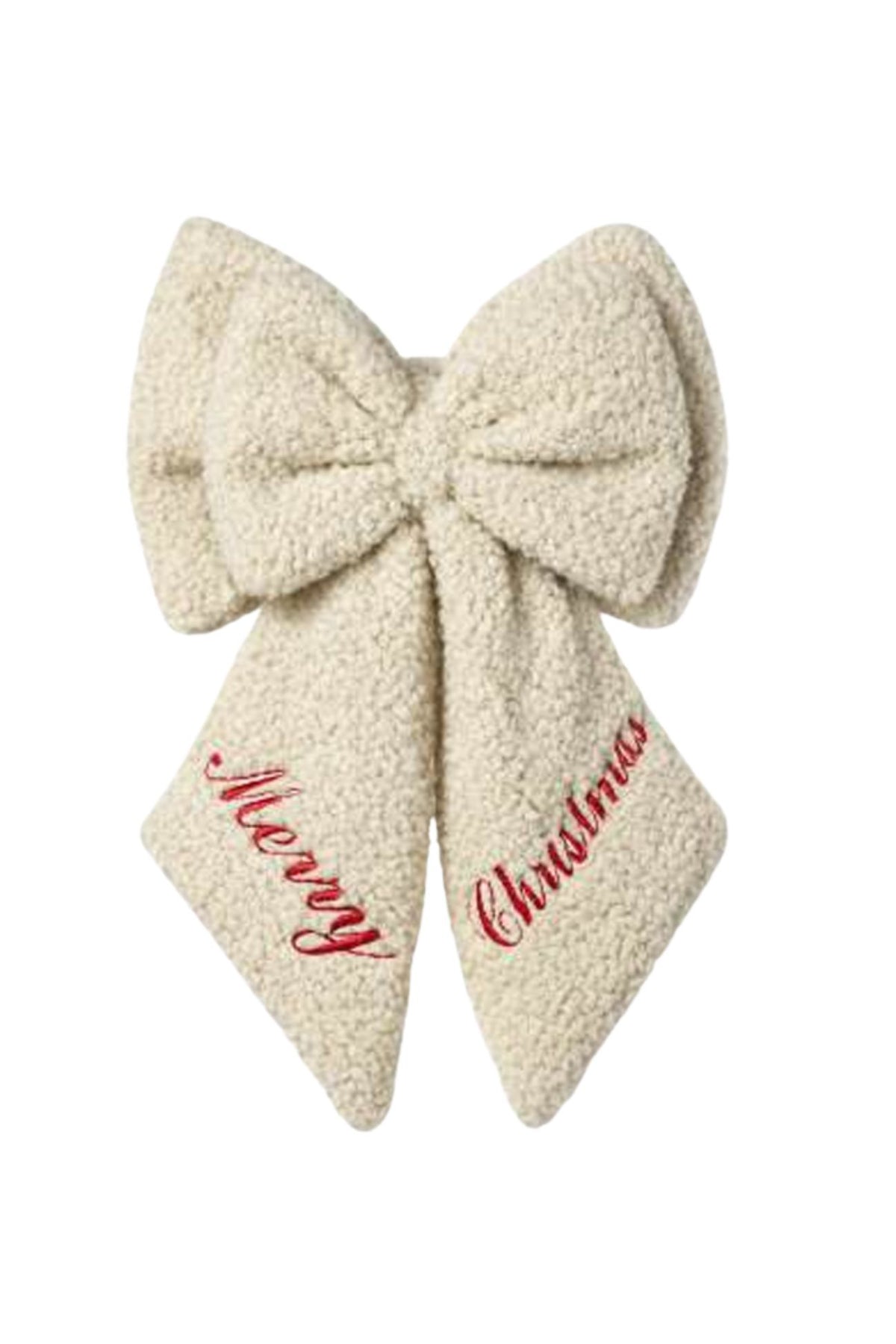 Cottage Teddy Merry Christmas Bow
