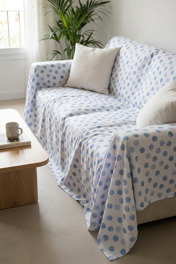 Pic-Nic Telo Arredo Pois Blu