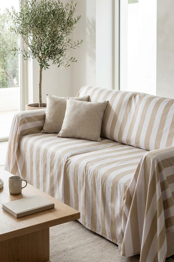 Pic-Nic Telo Arredo Righe Crema