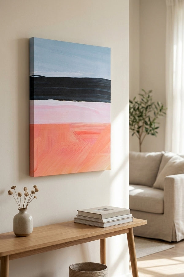 Mindy Stampa Su Tela Canvas Multicolore Rosa e nero