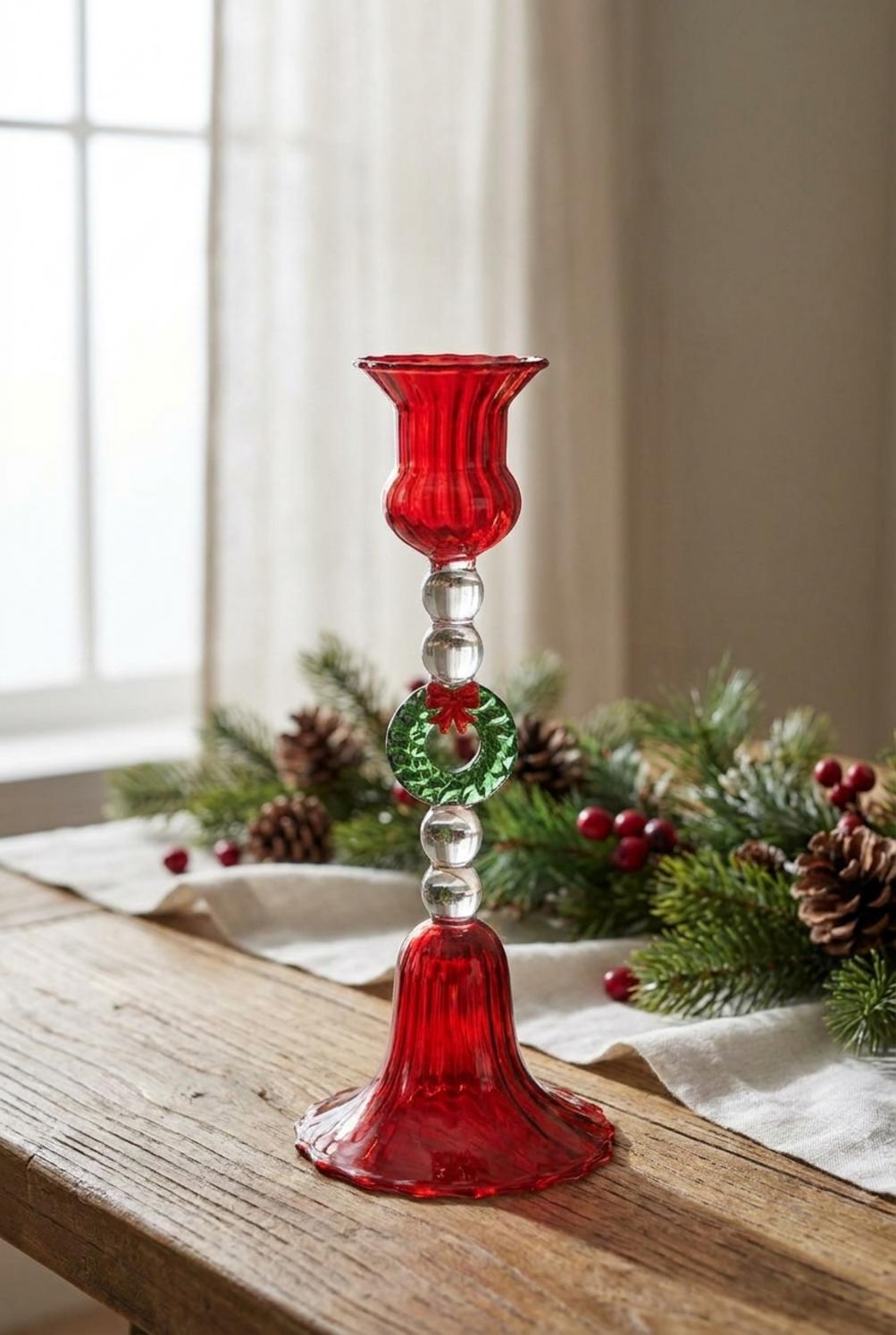 Treasure Candeliere Rosso Ghirlanda