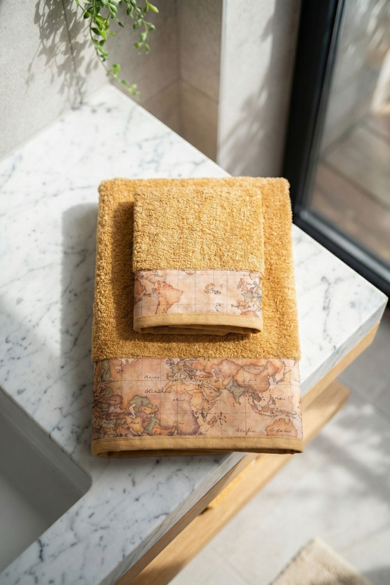 Geo Classic Set Asciugamani Ocra