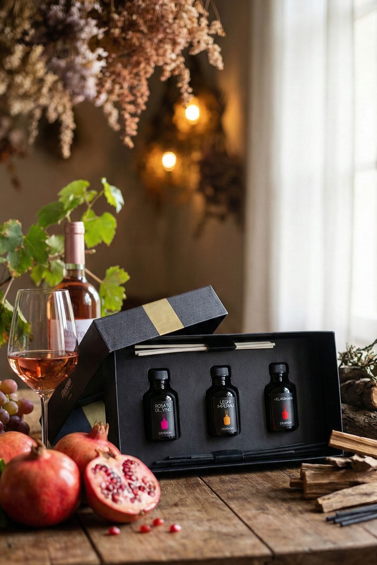 Gift Pack 1E Rosato di…Vino Legni Imperiali Melagranata