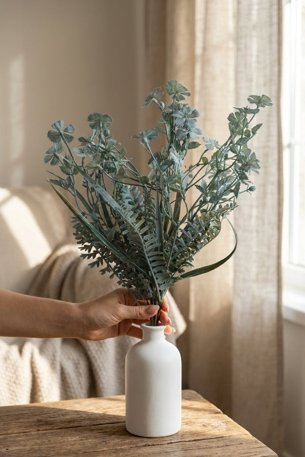 Tess Fiore Artificiale Verde acqua