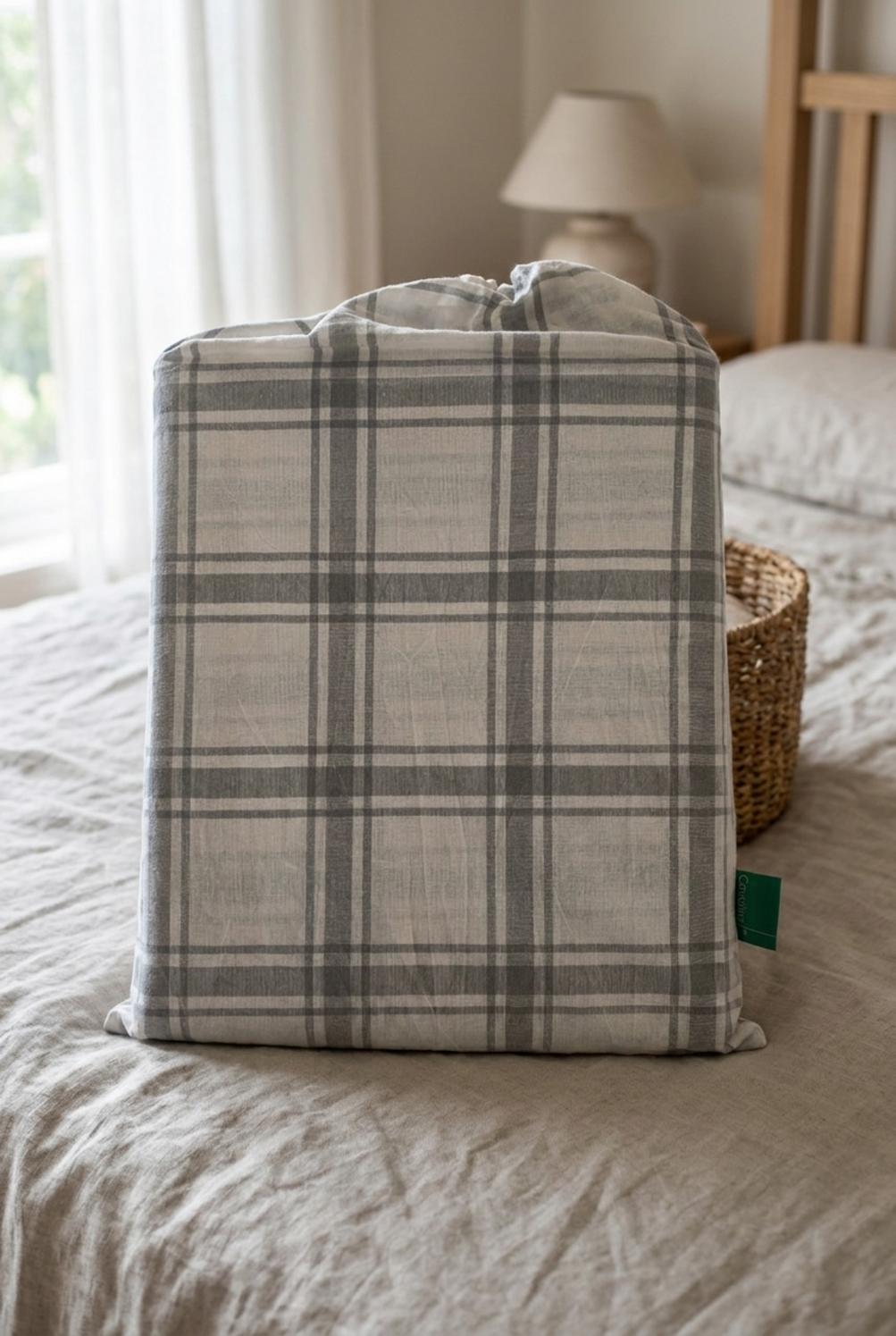 Natura Set 2 Federe Steno Grigio
