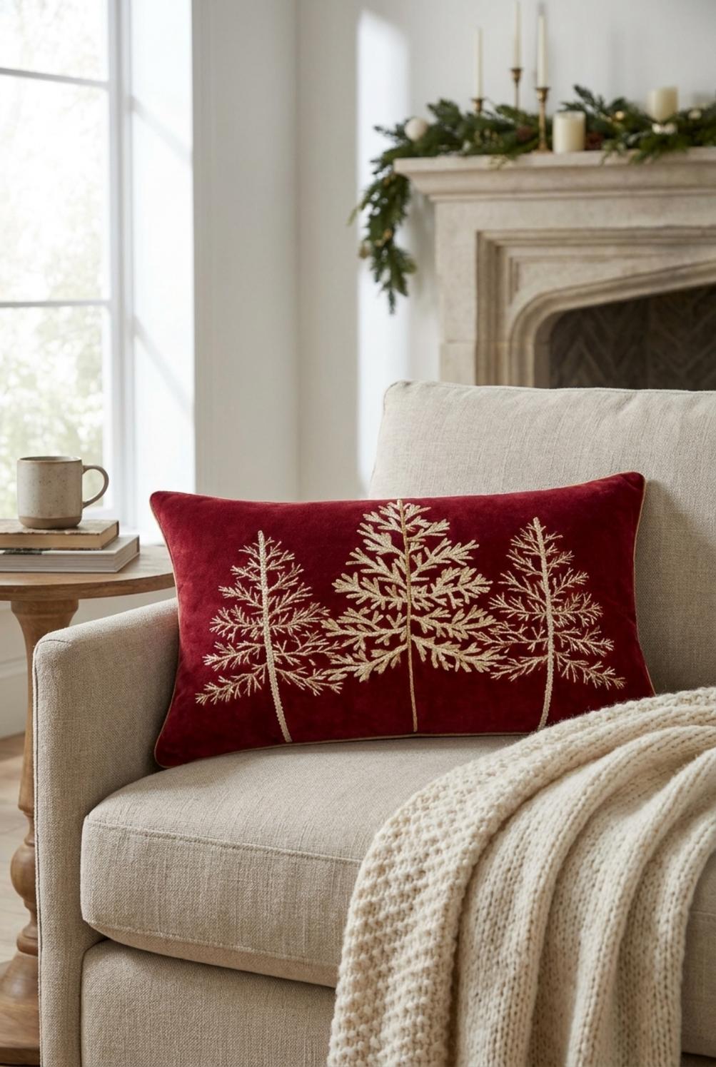 Aspen Cuscino Rettangolare Rosso