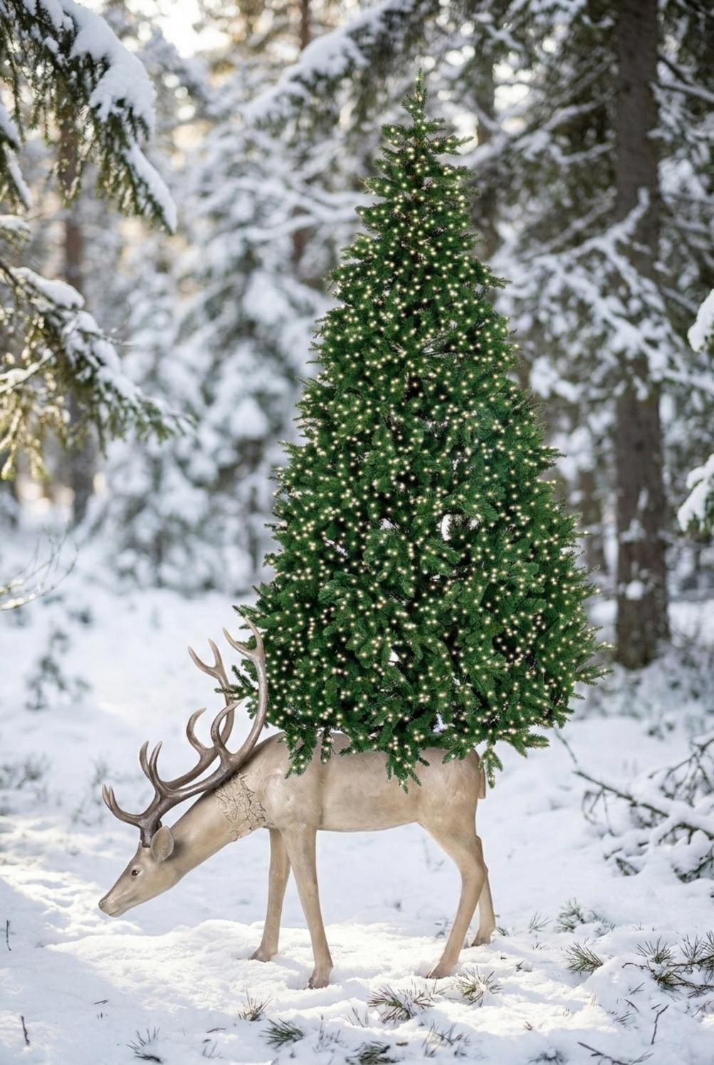 Silent Gold Base per Albero a Forma di Cervo