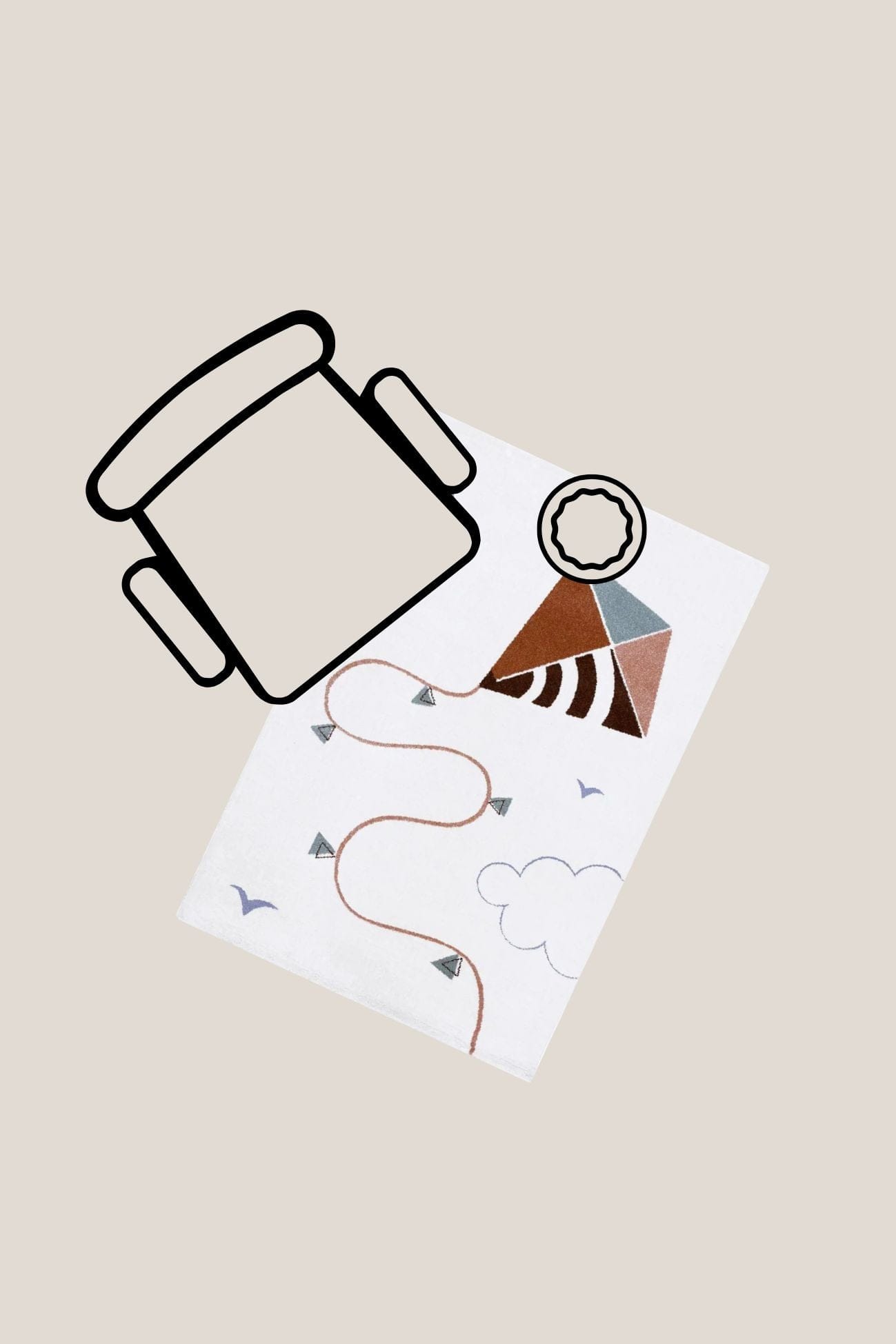 AFKliving Kite Kite - Tappeto per bambini con fantasia aquilone 80x150
| AFKliving