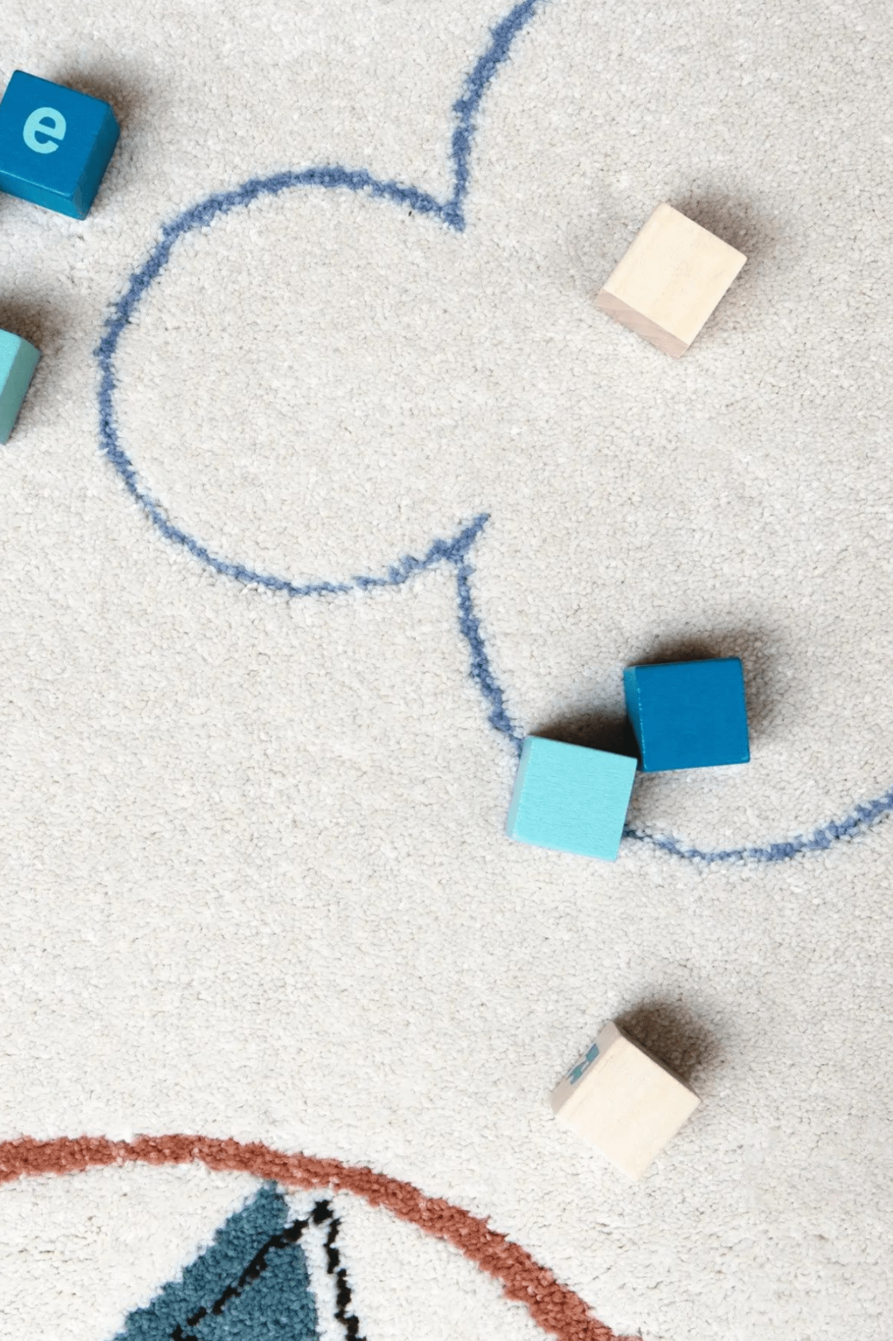 AFKliving Kite Tappeto per bambini con fantasia aquilone 80x150