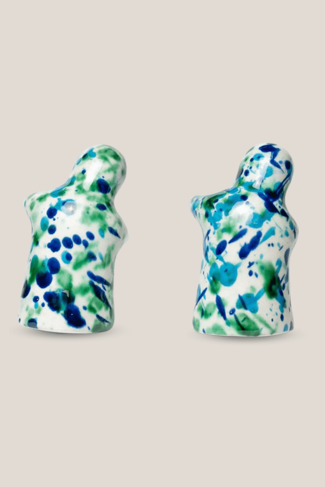 Alfar Tierra Cocida Coral Saliera e pepiera che si abbracciano in ceramica artigianale fatti in Spagna