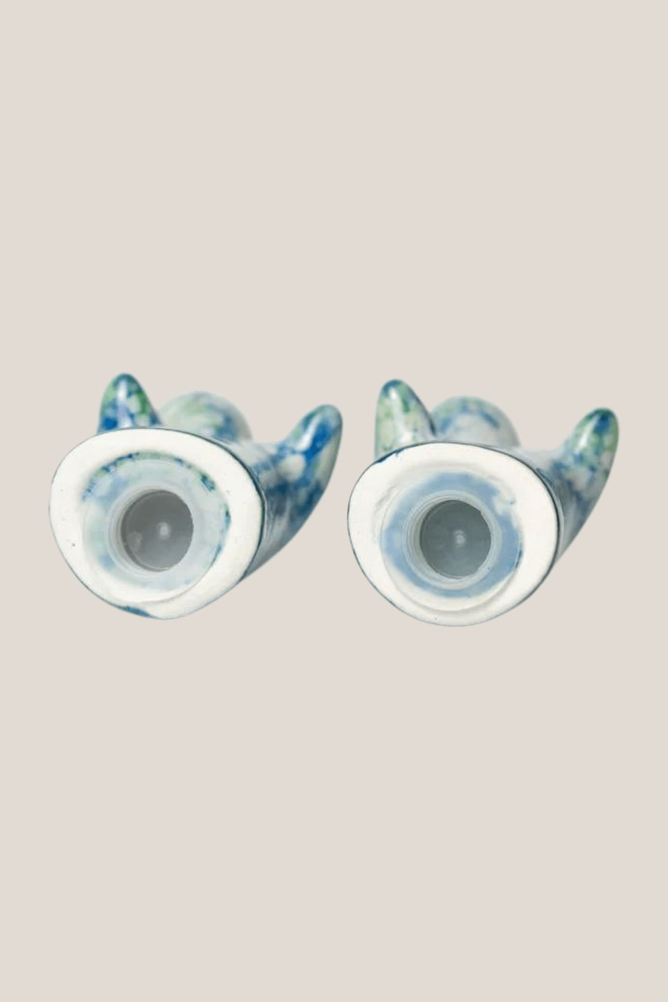 Alfar Tierra Cocida Coral Saliera e pepiera che si abbracciano in ceramica artigianale fatti in Spagna