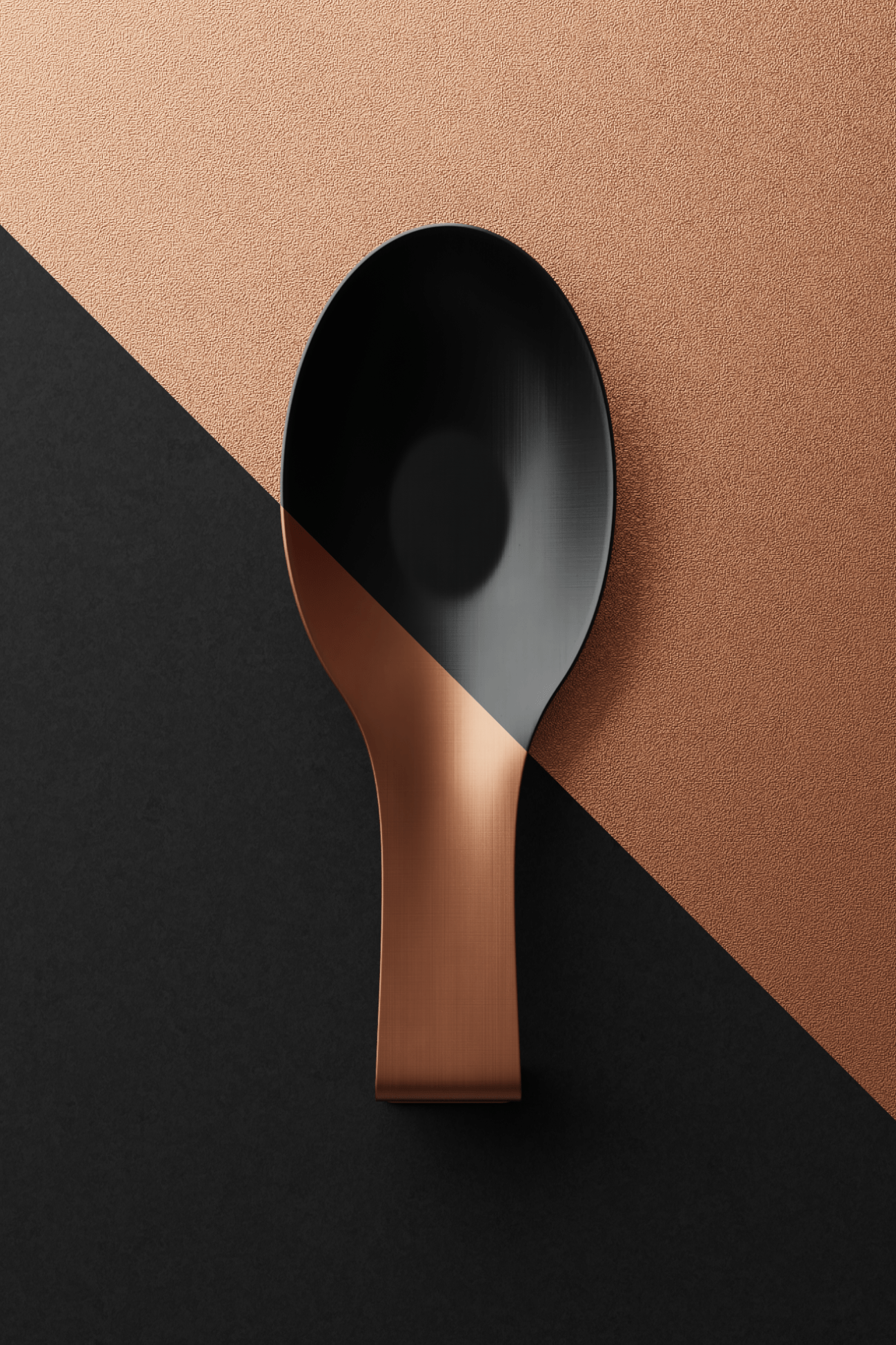 Antiope Design Nancy Set di 2 poggiamestoli in acciaio inox rame e nero