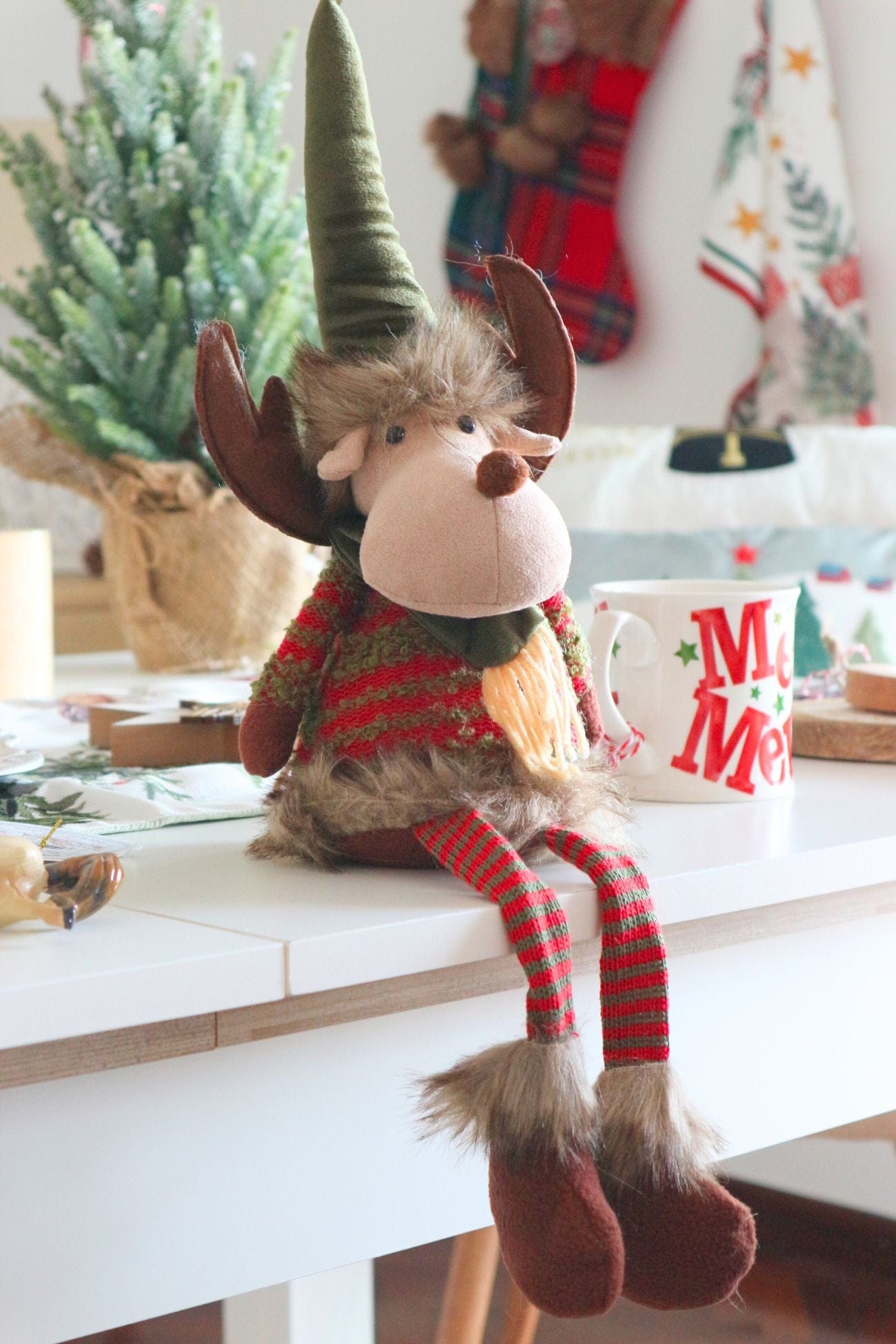Blanc MariClo' Bosco Incantato Bosco Incantato - Renna natalizia con piedini penzolanti | Blanc MariClo'