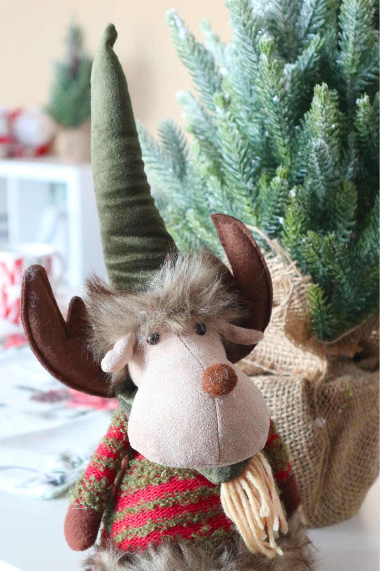 Blanc MariClo' Bosco Incantato Bosco Incantato - Renna natalizia con piedini penzolanti | Blanc MariClo'