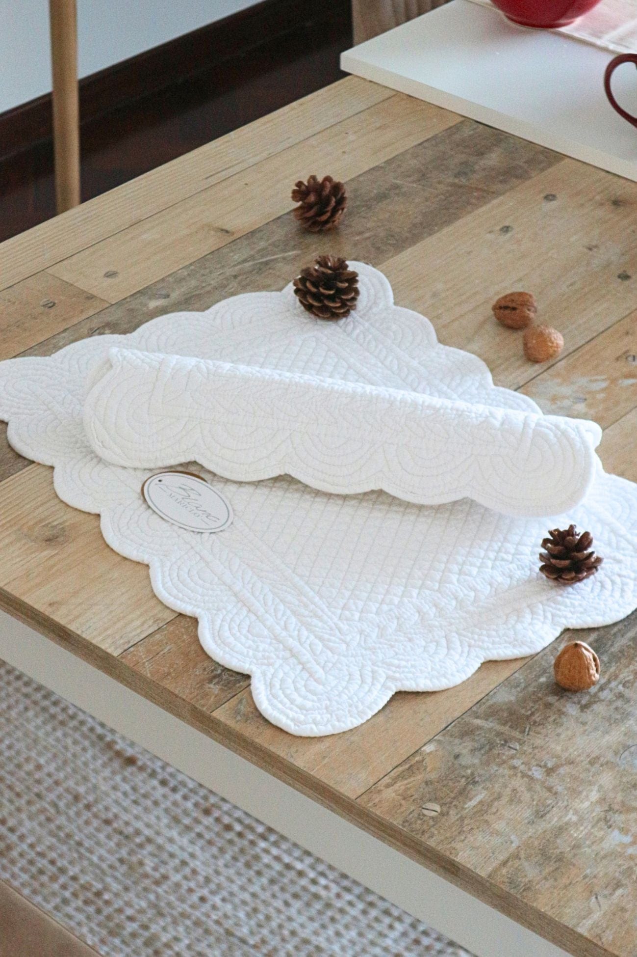 Blanc MariClo' Carmen Carmen - Tovaglietta americana rettangolare in cotone bianca | Blanc MariClo'