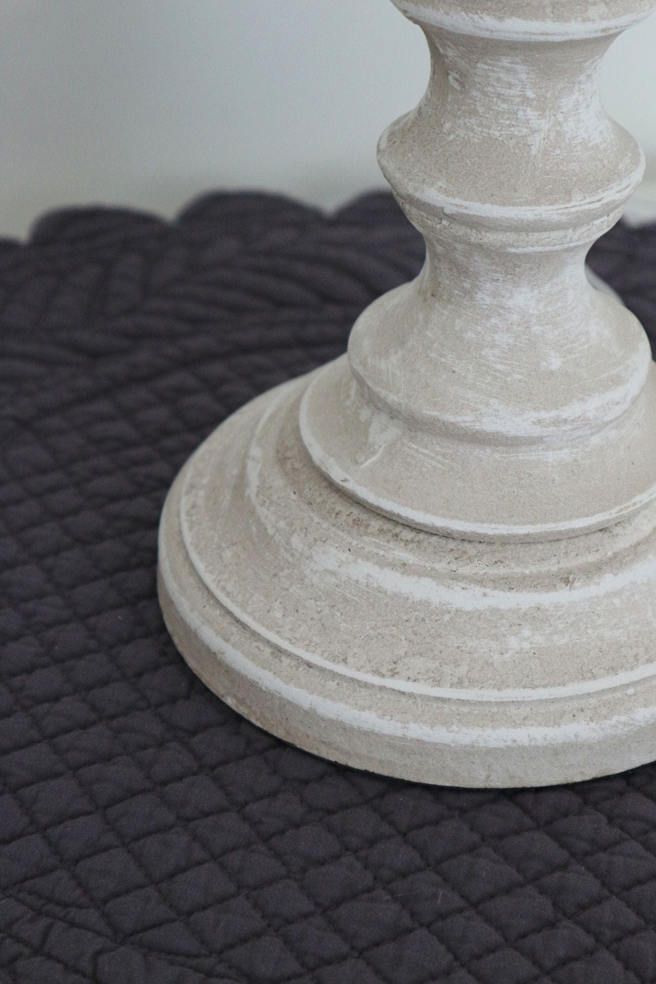 Blanc MariClo' Carmen Carmen - Tovaglietta americana tonda in cotone color antracite | Blanc MariClo'