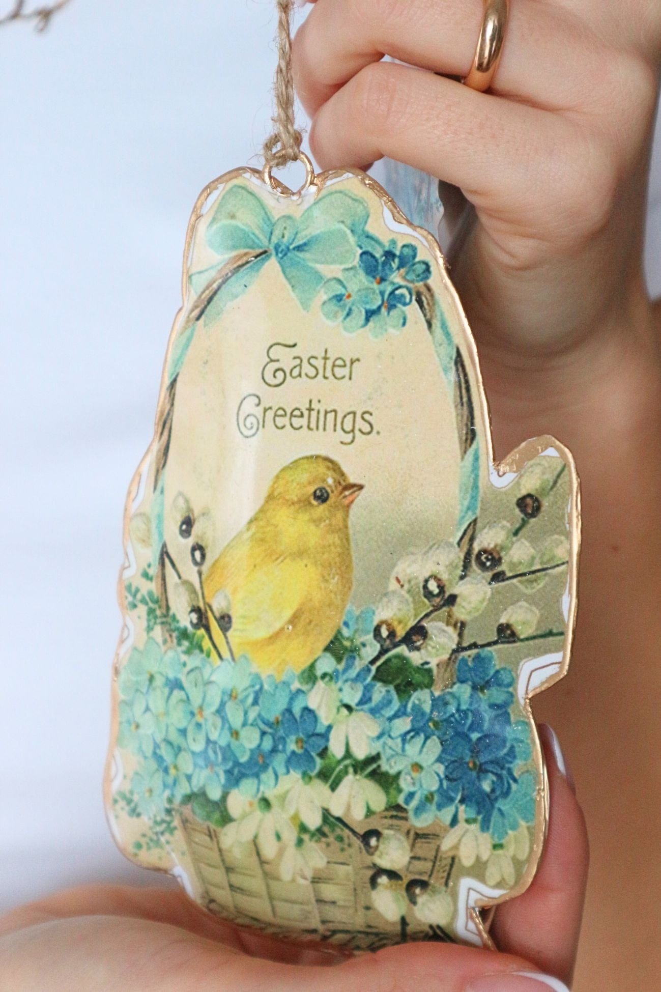 Blanc MariClo' Corelli Corelli - Corelli Collection - Ciondolo decorativo pasquale in metallo double face | Blanc MariClo'