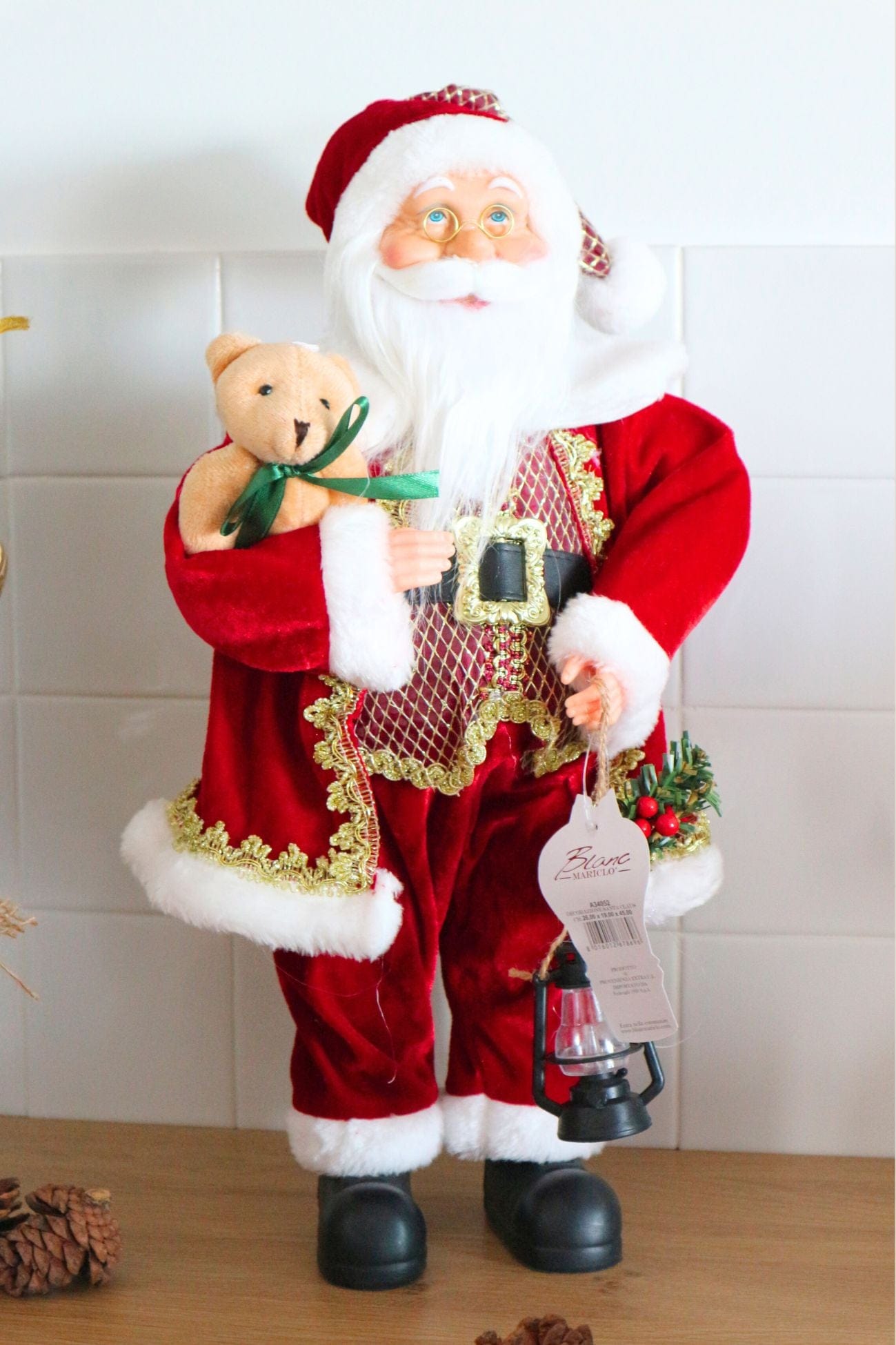 Blanc MariClo' Dear Santa Claus Dear Santa Claus - Babbo Natale con peluche e lanterna | Blanc MariClo'
