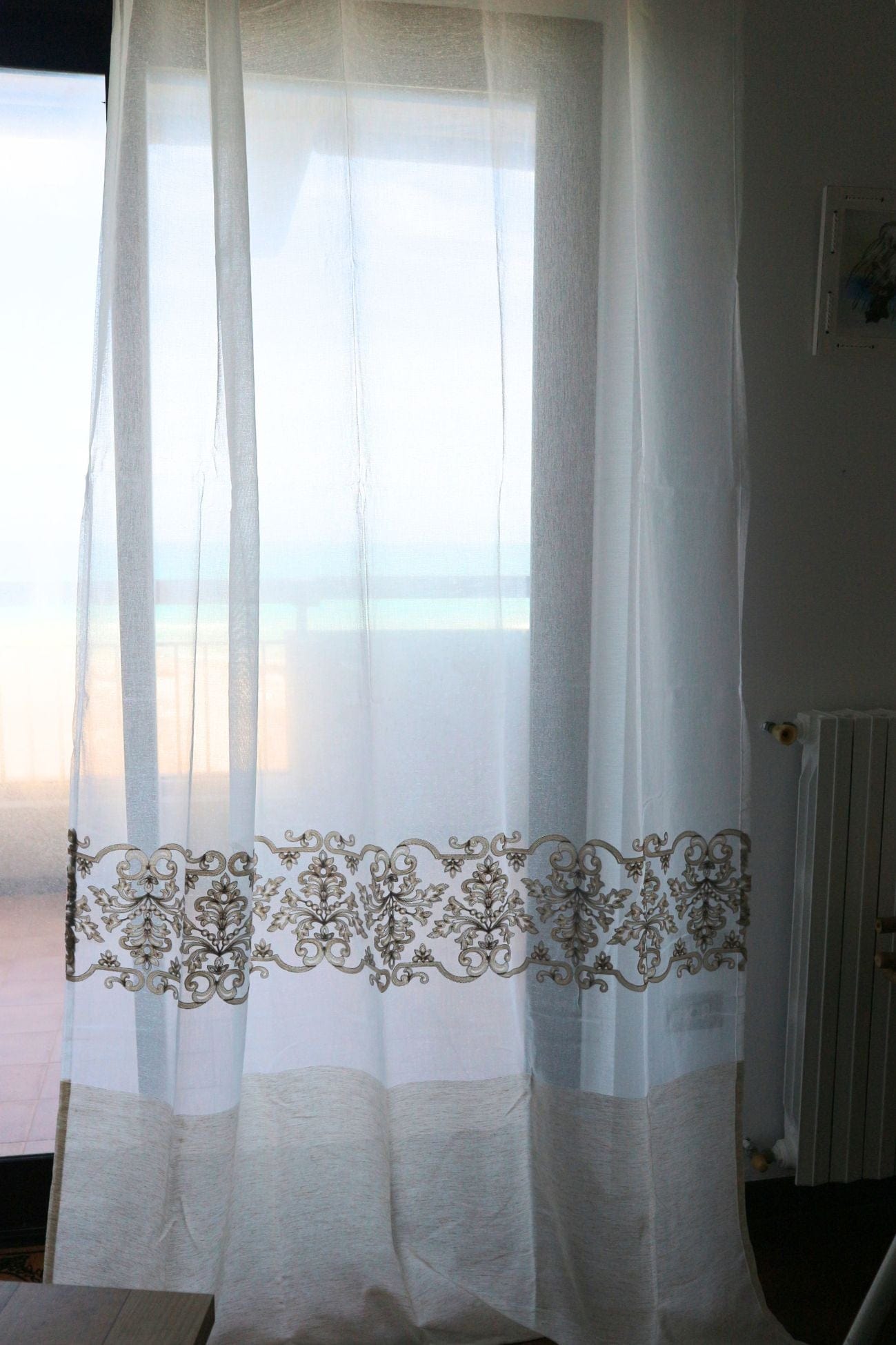 Blanc MariClo' Euforia Euforia - Tenda in stile shabby con passanti 290x150 | Blanc MariClo'