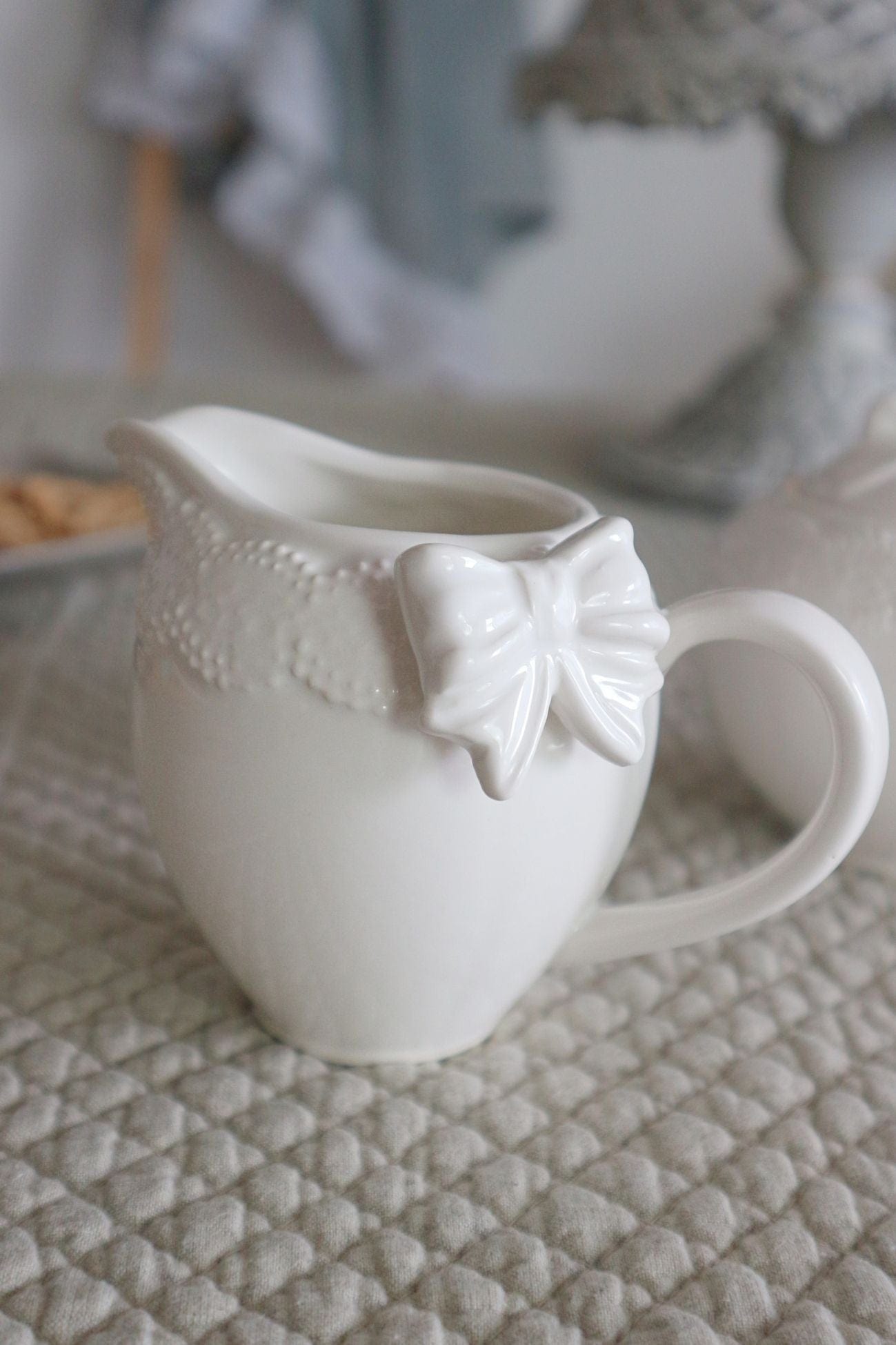 Blanc MariClo' Flocon Flocon - Flocon - Lattiera e zuccheriera in ceramica bianca | Blanc MariClo'