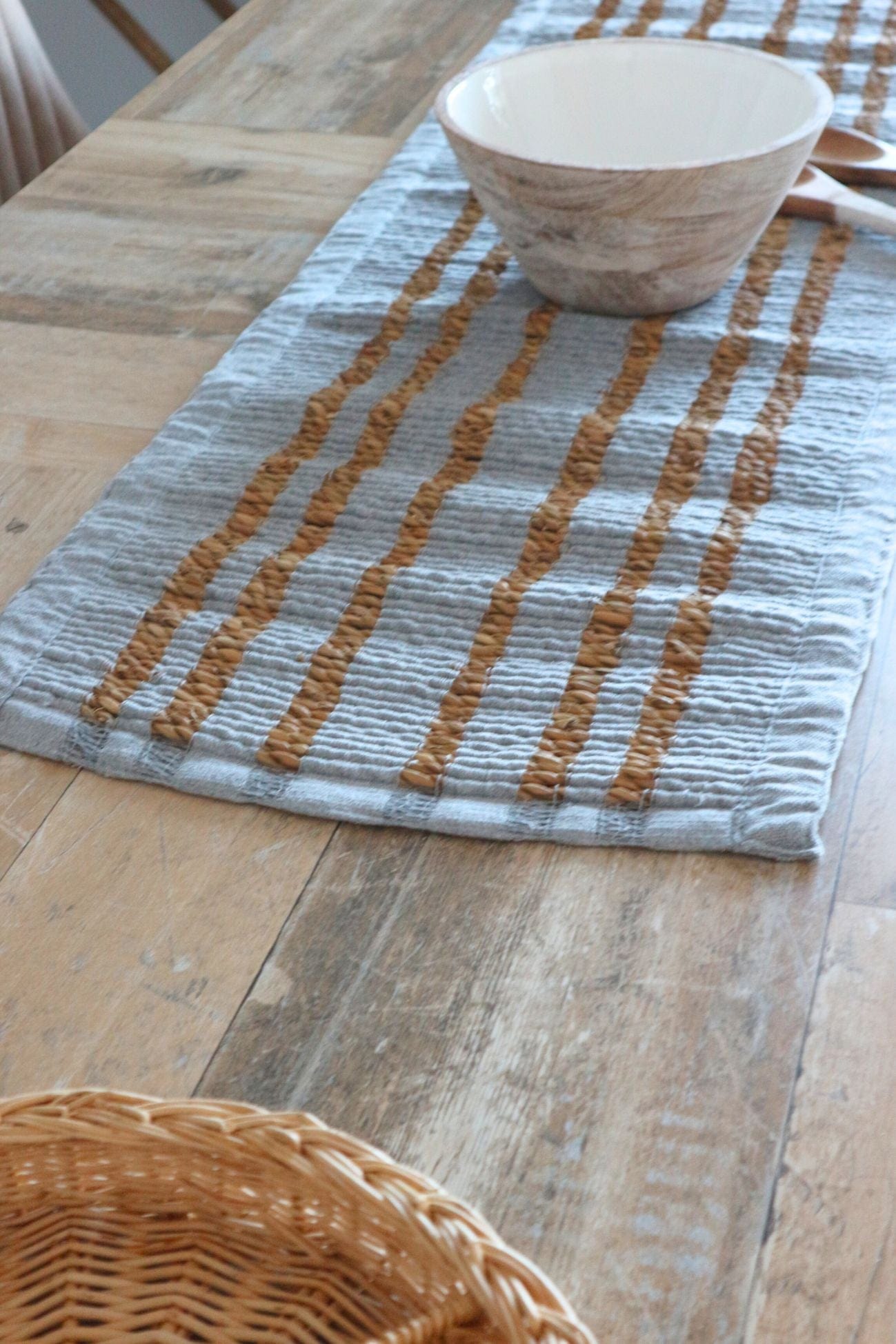 Blanc MariClo' Intrecci Intrecci - Runner centrotavola in sea grass naturale | Blanc MariClo'